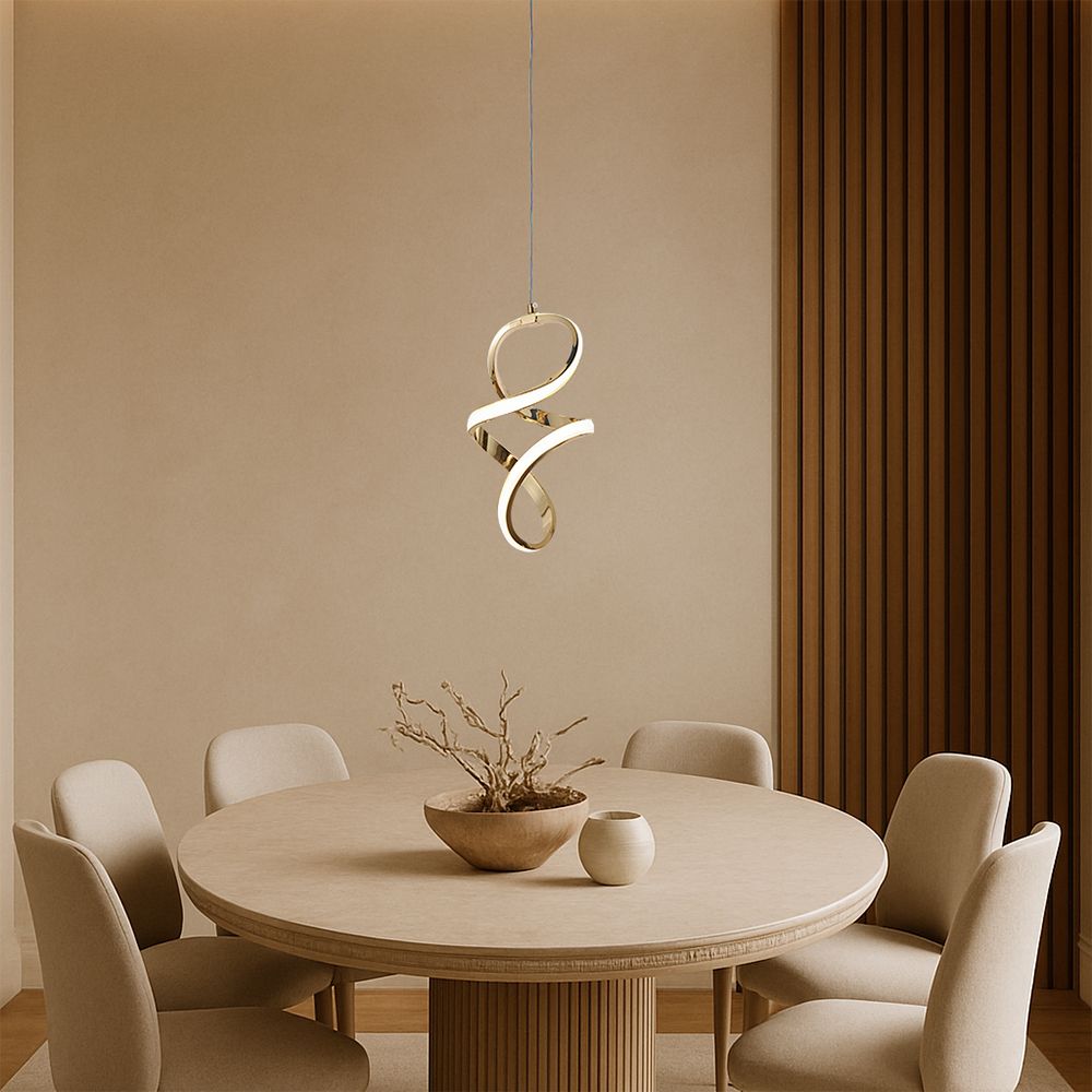 Toolight, LED závesné svietidlo 24W, 4000K, 4500lm, G074-1CP, zlatá, OSW-08662