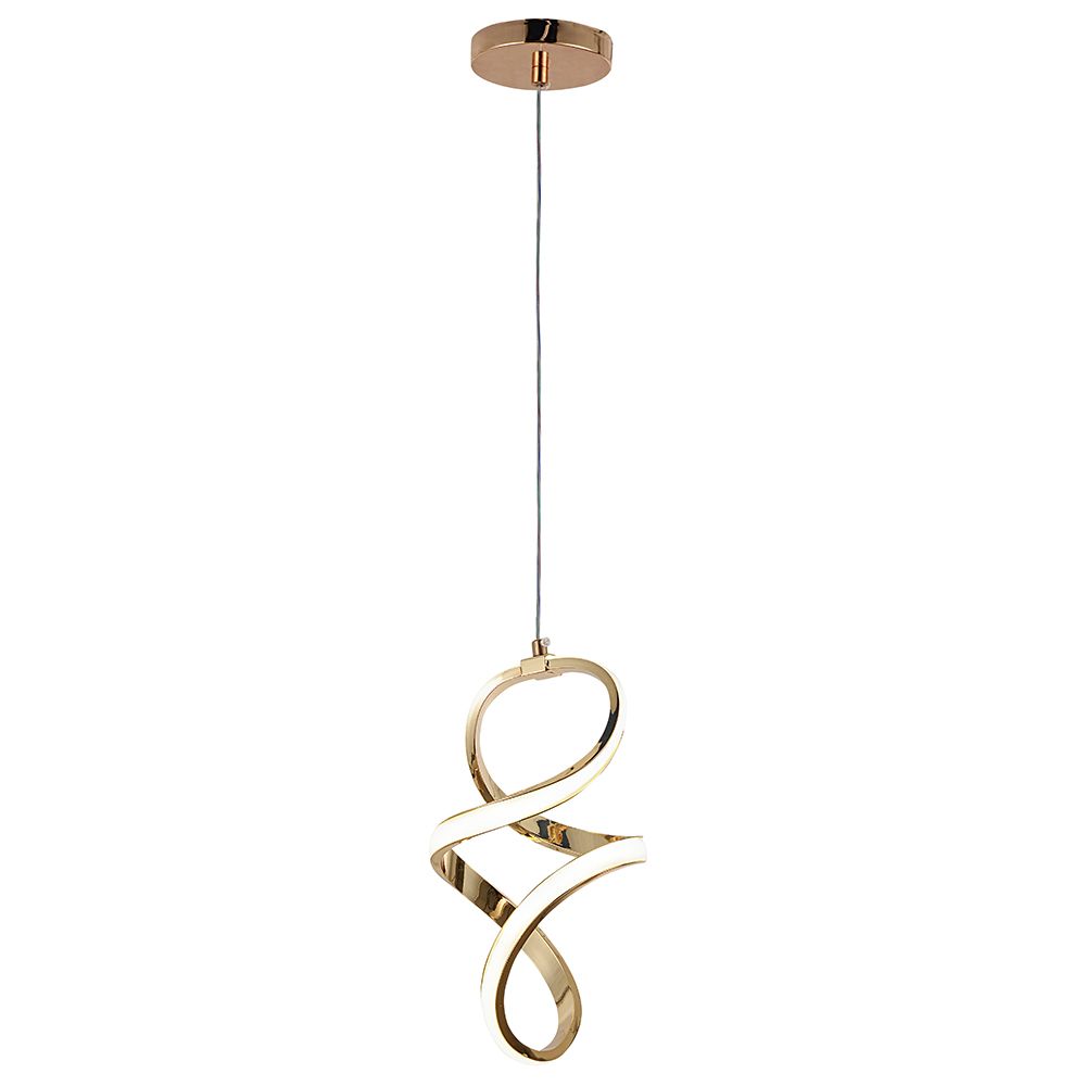 Toolight, LED závesné svietidlo 24W, 4000K, 4500lm, G074-1CP, zlatá, OSW-08662