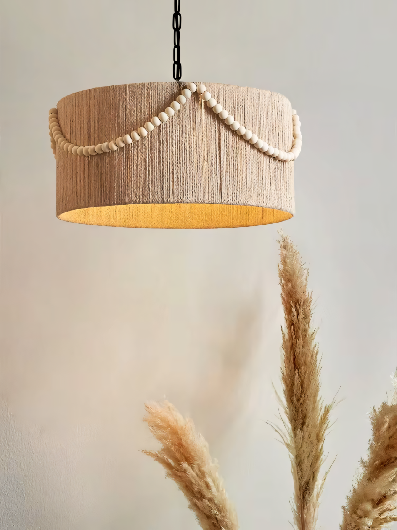 Toolight, stropné svietidlo 40cm, 1xE27, APP1741-1CP, prírodná hnedá, OSW-05123