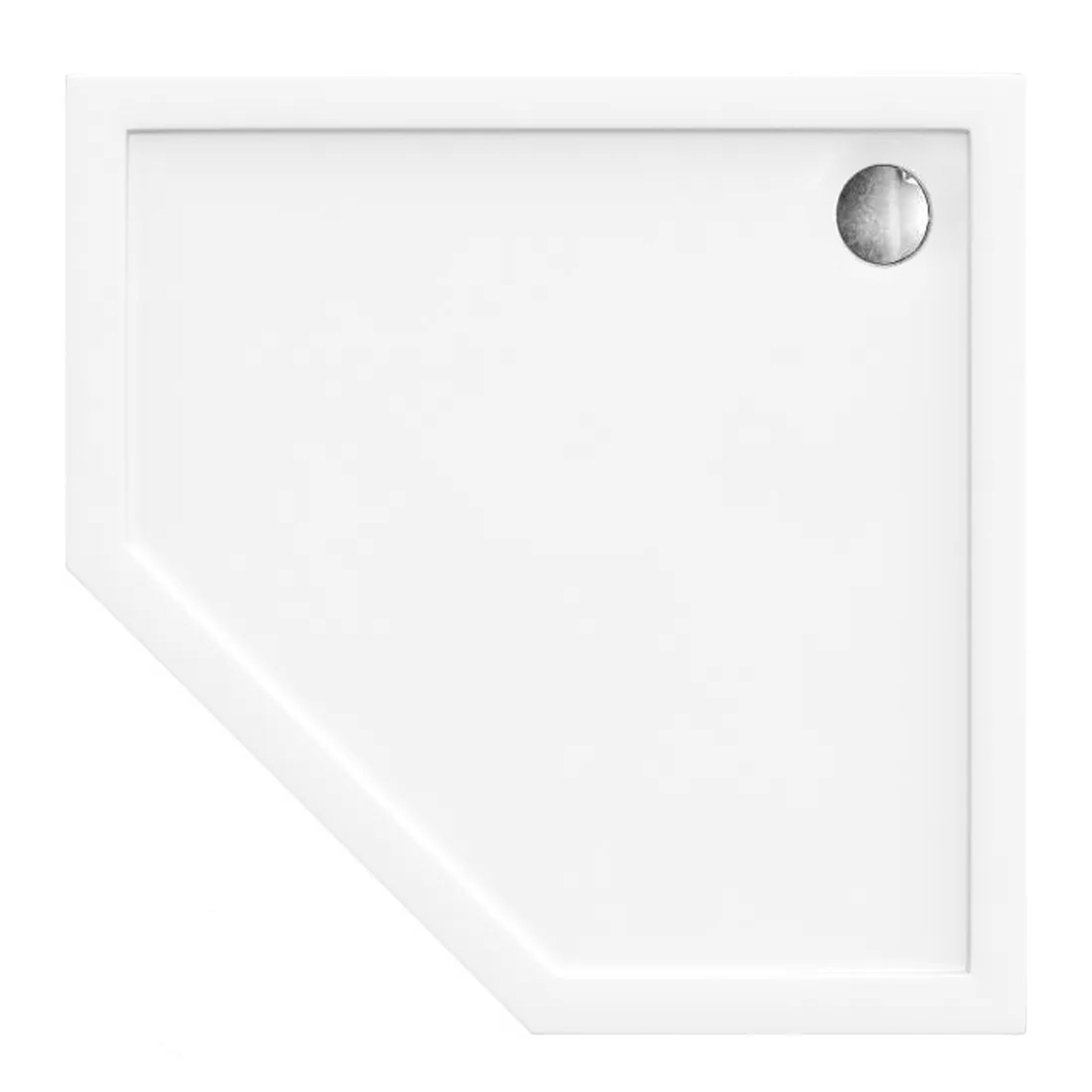 Rea Diamond, akrylátová sprchová vanička 90 x 90 x 5 cm + sifón, biela, REA-K6522