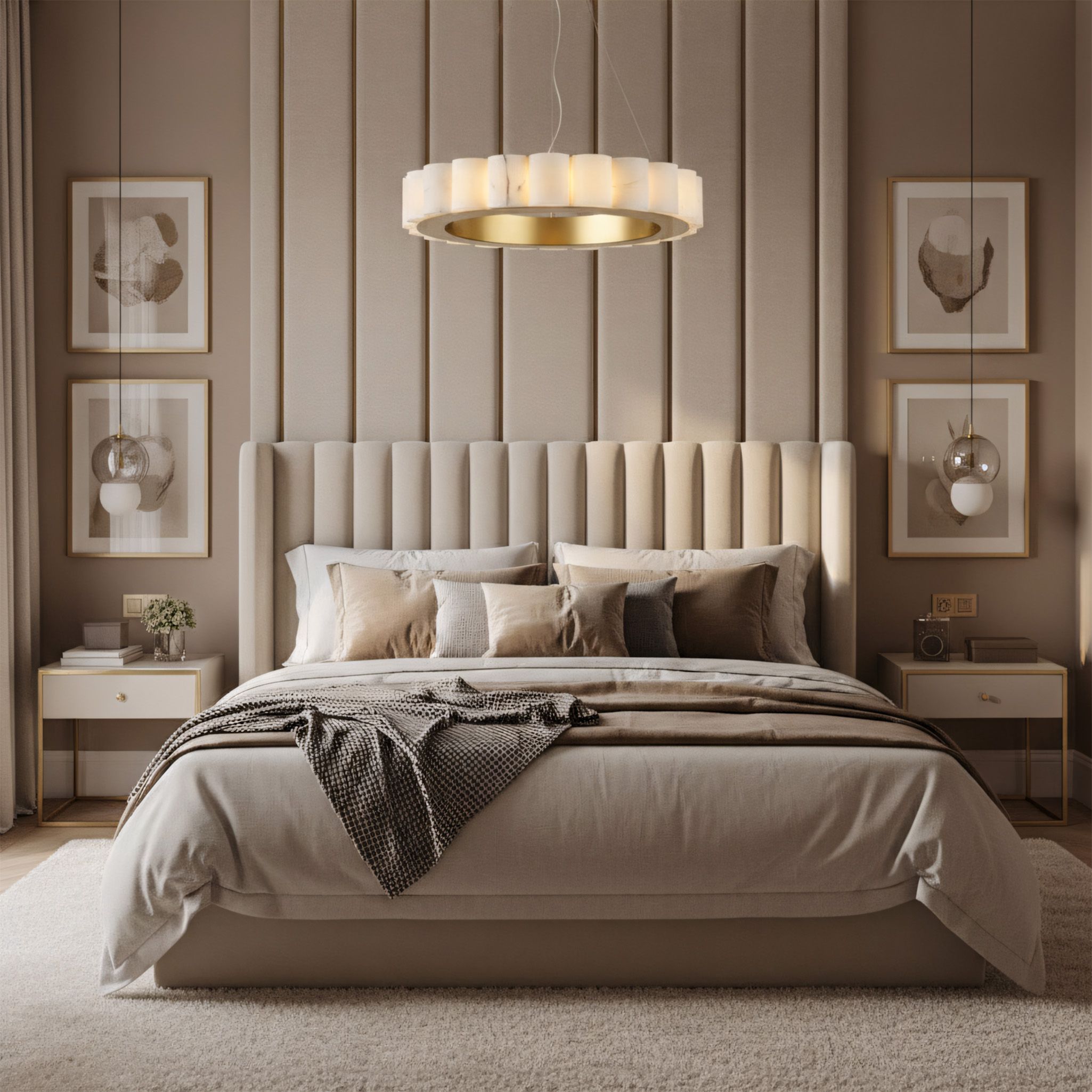 Toolight, LED stropné svietidlo 50cm, 27W, diaľkové ovládanie, APP1801-CP, zlatá matná-imitácia kameňa, OSW-05979