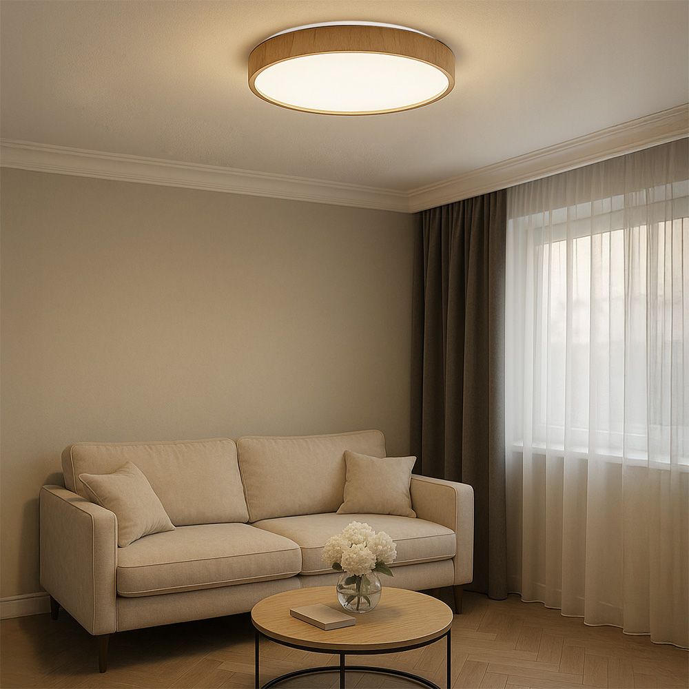 Toolight, LED stropné svietidlo 40cm, 24W, 4000lm, G116-C, prírodná hnedá-biela, OSW-06382