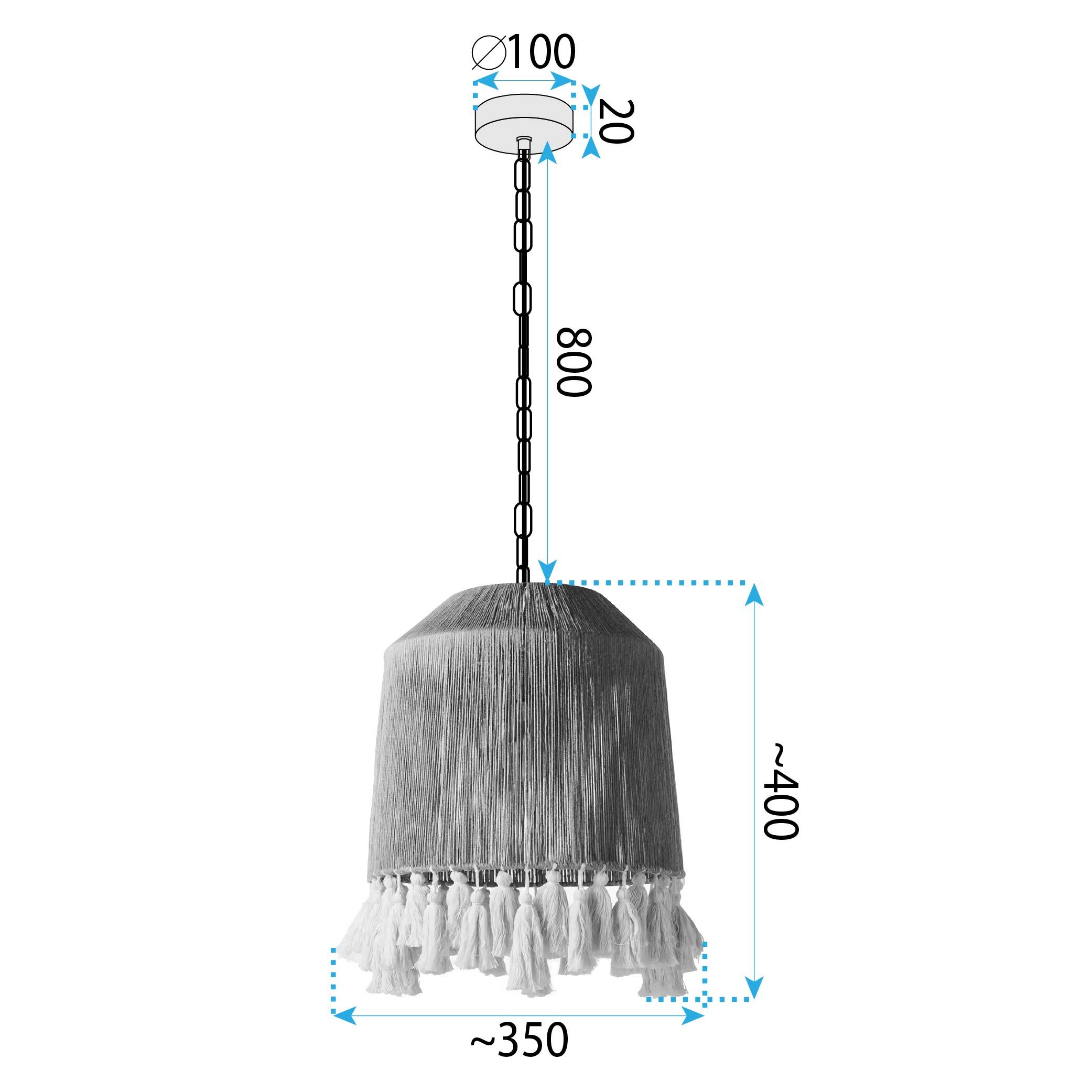 Toolight, stropné svietidlo 30cm, 1xE27, APP1734-1CP, čierna-hnedá, OSW-04044