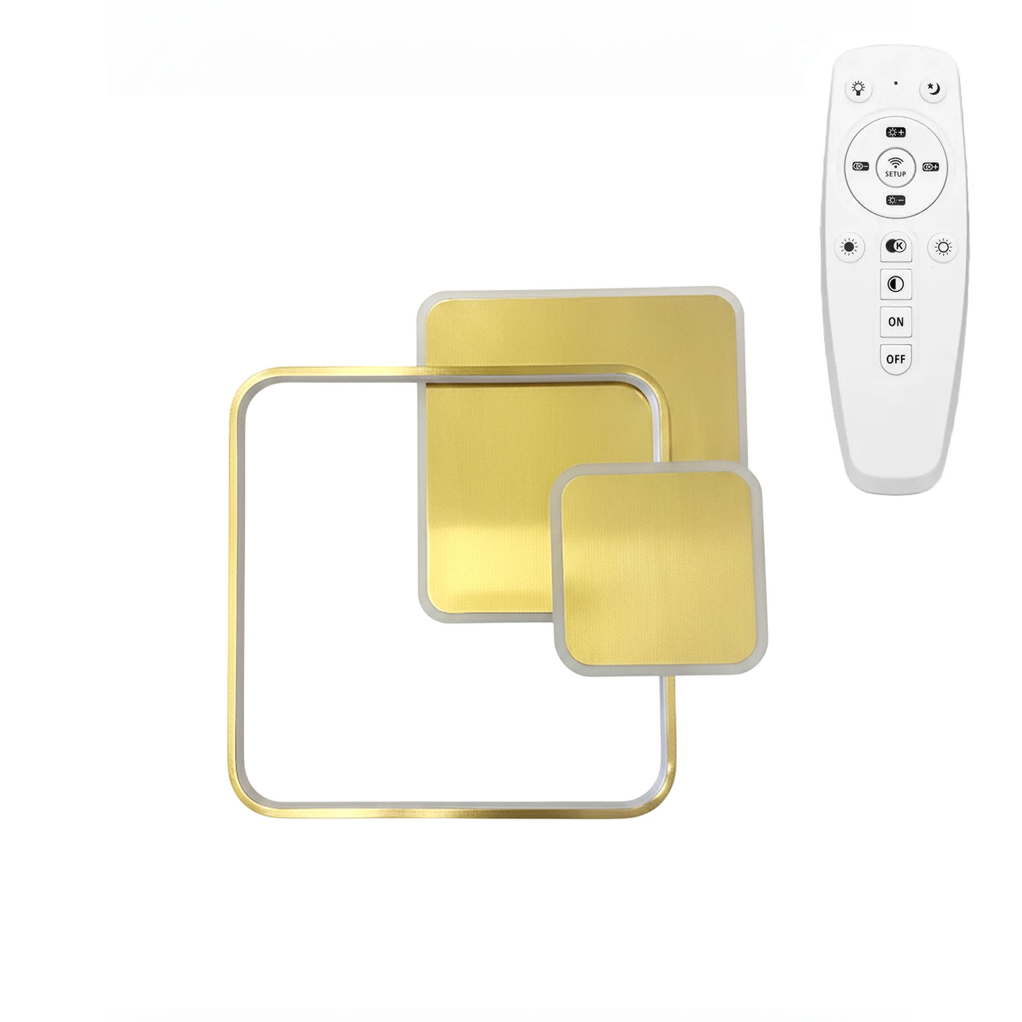 Toolight, LED stropné svietidlo + diaľkové ovládanie, APP1714-C, zlatá matná, OSW-04043