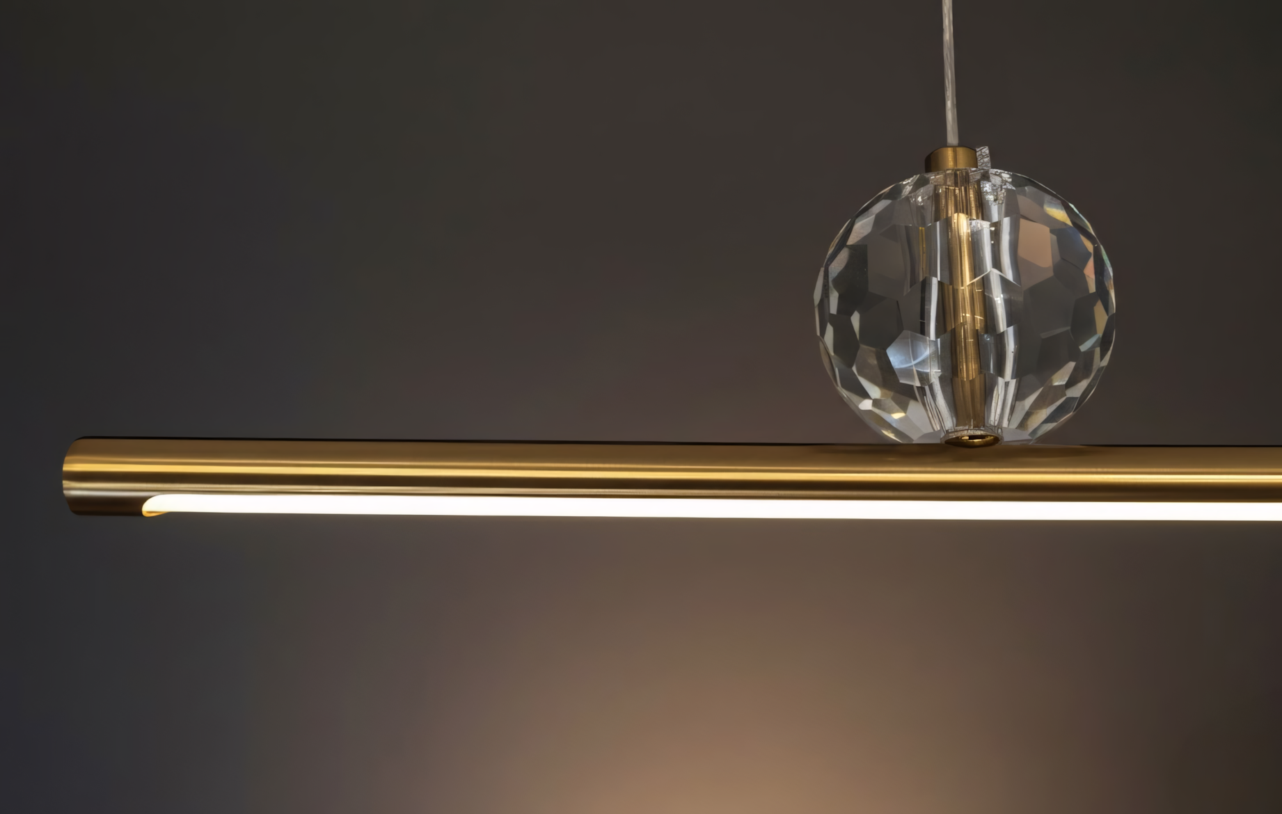Toolight, LED stropné svietidlo 90cm, APP1778-CP, zlatá matná, OSW-04056