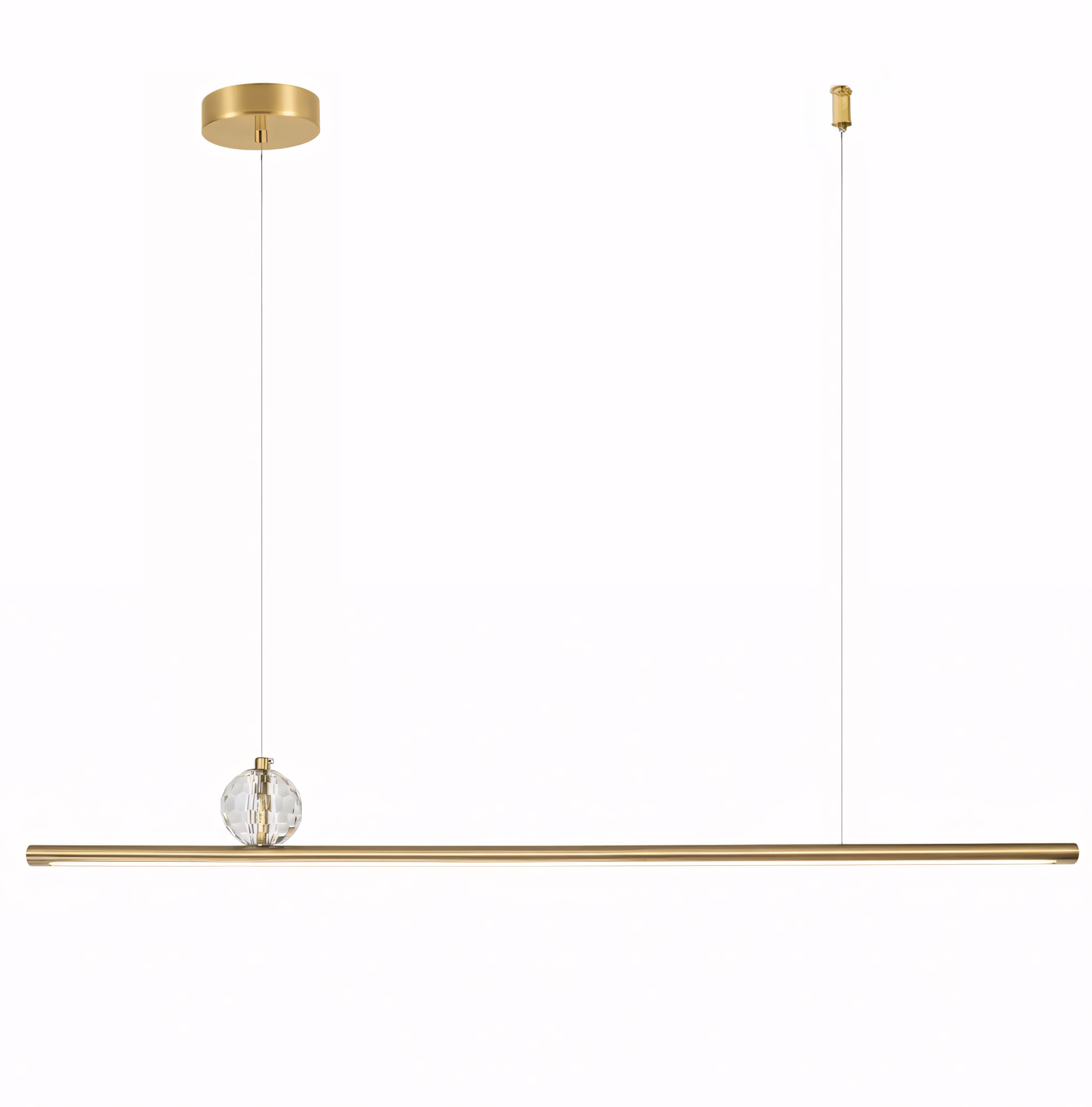 Toolight, LED stropné svietidlo 90cm, APP1778-CP, zlatá matná, OSW-04056