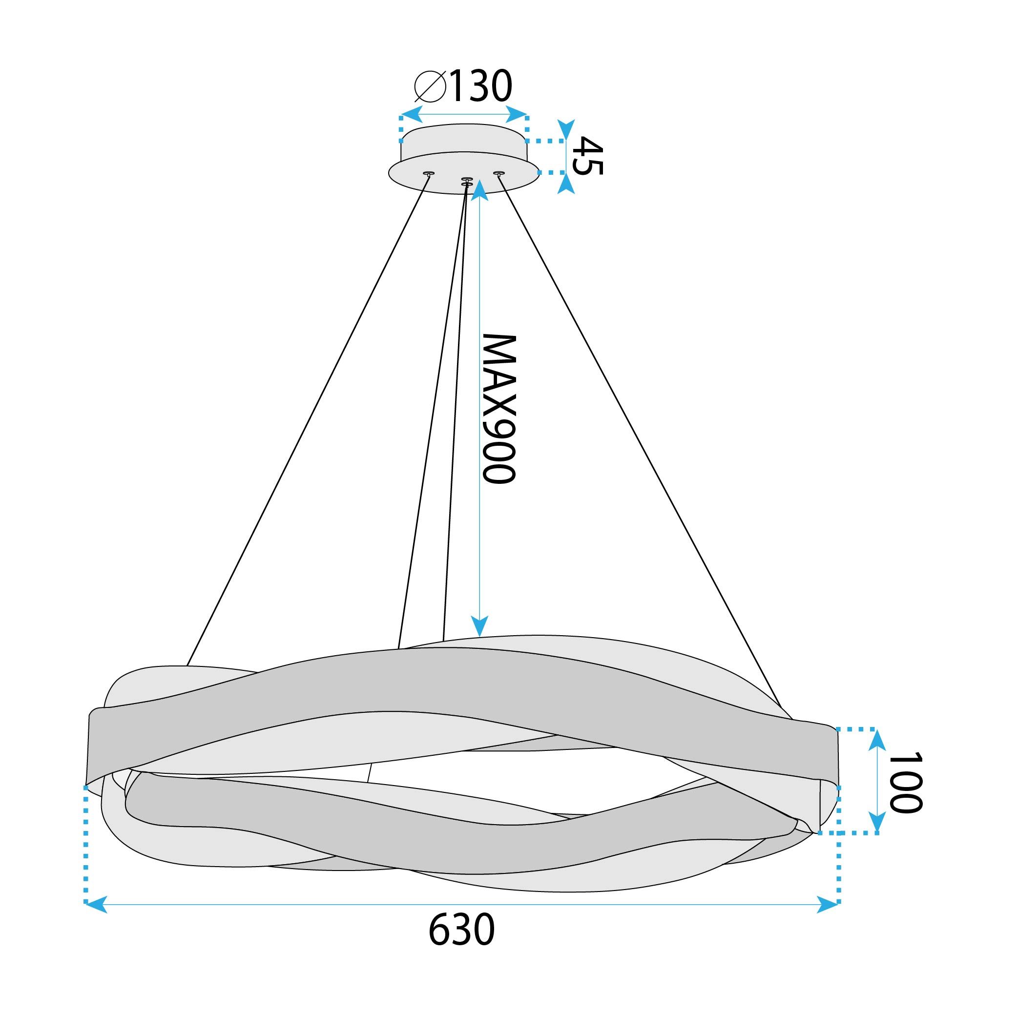 Toolight, LED stropné svietidlo APP1802-CP, zlatá matná, OSW-04060