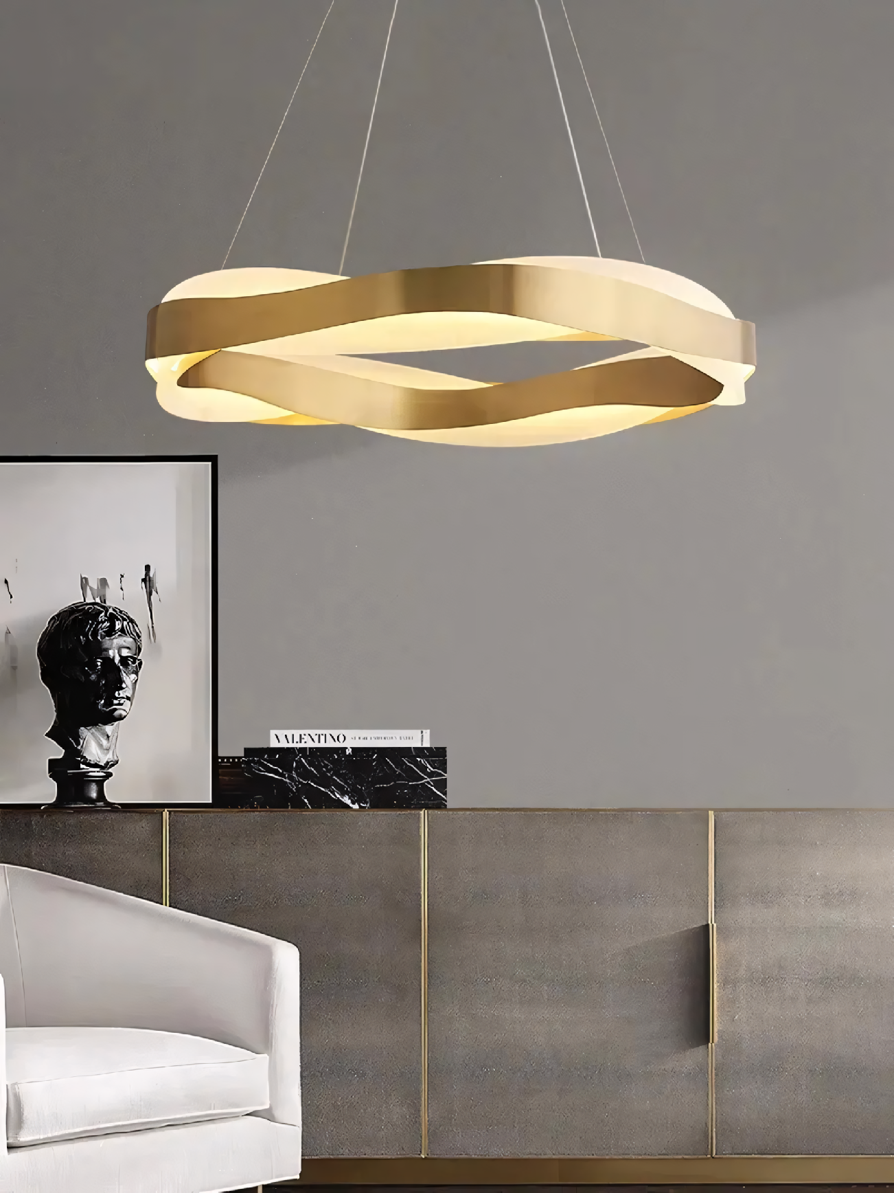Toolight, LED stropné svietidlo APP1802-CP, zlatá matná, OSW-04060