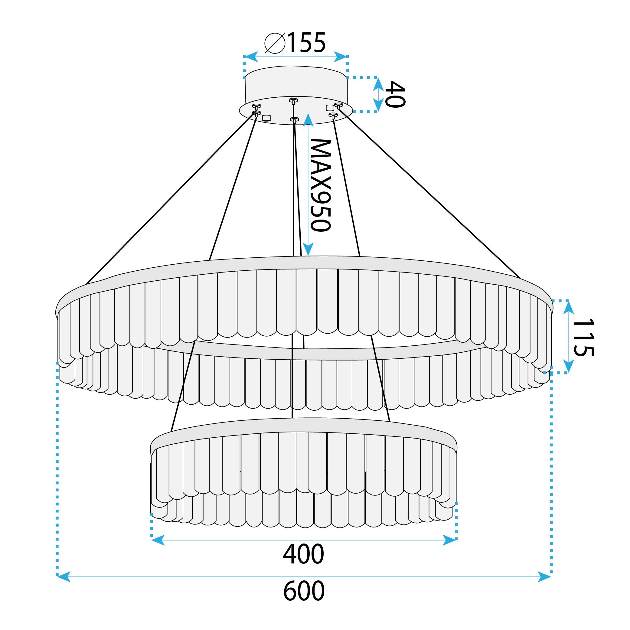 Toolight, LED stropné svietidlo, 72W, 3500lm, APP1750-CP, zlatá, OSW-04047
