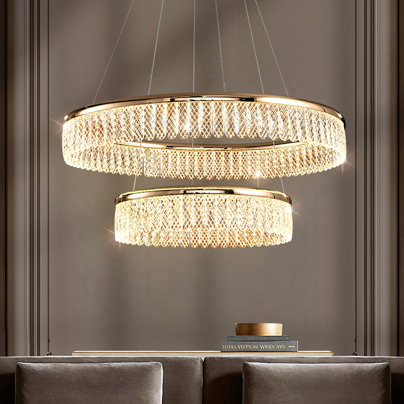 Toolight, LED stropné svietidlo, 72W, 3500lm, APP1750-CP, zlatá, OSW-04047