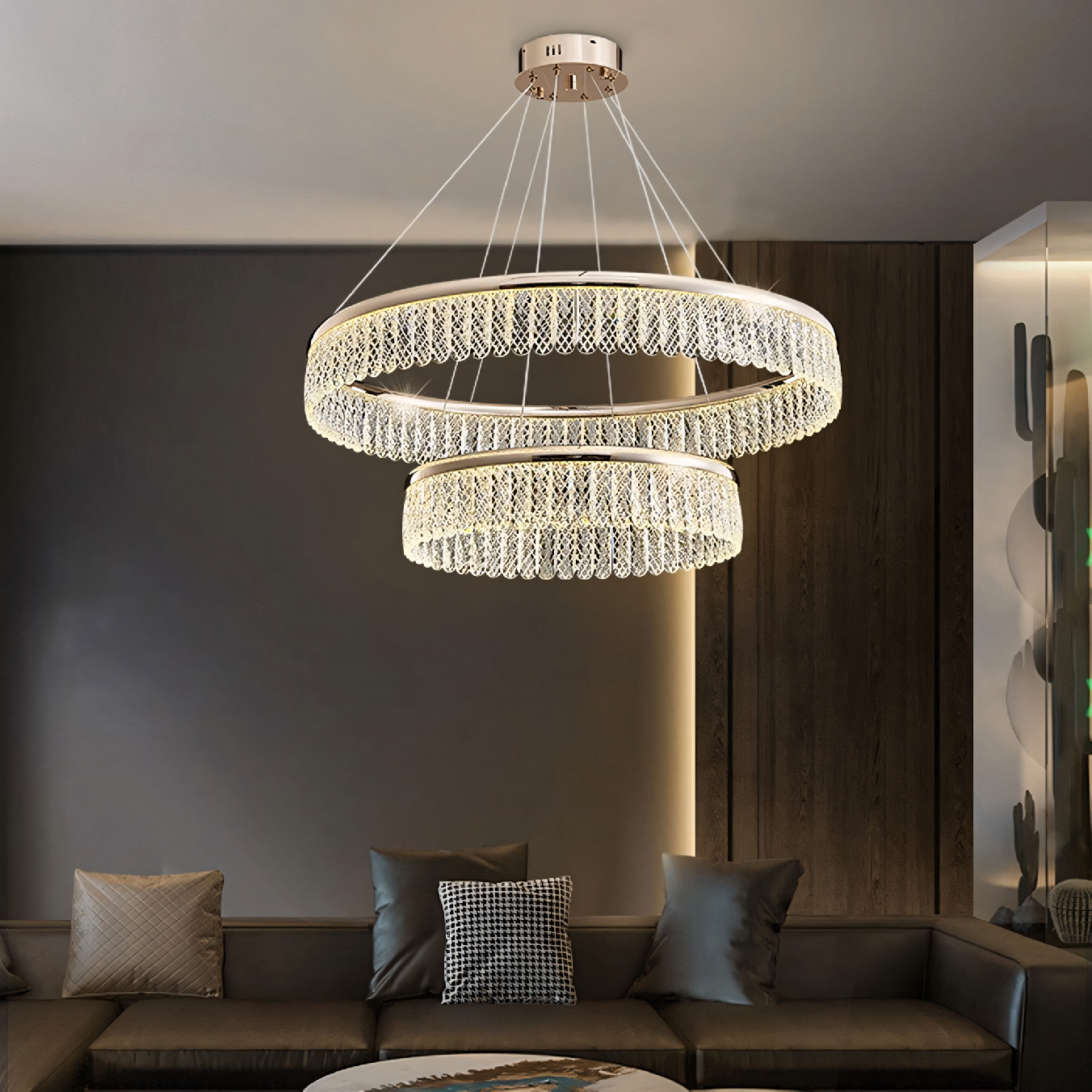 Toolight, LED stropné svietidlo, 72W, 3500lm, APP1750-CP, zlatá, OSW-04047