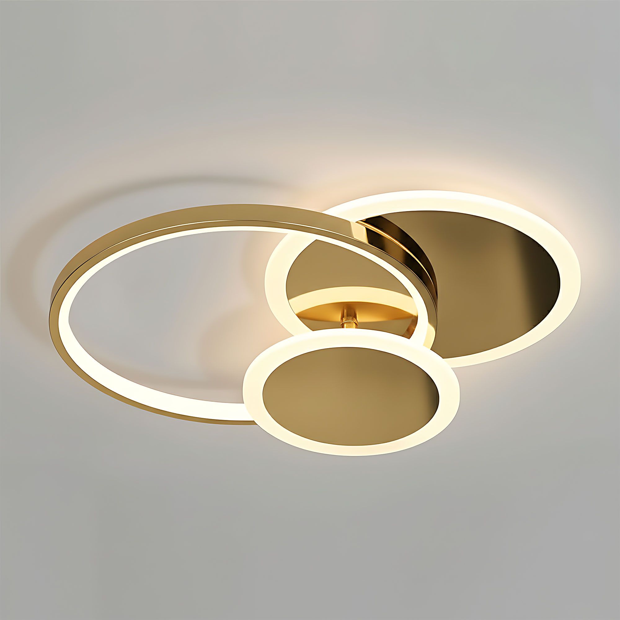 Toolight, LED stropné svietidlo + diaľkové ovládanie, APP1710-C, zlatá lesklá, OSW-04039