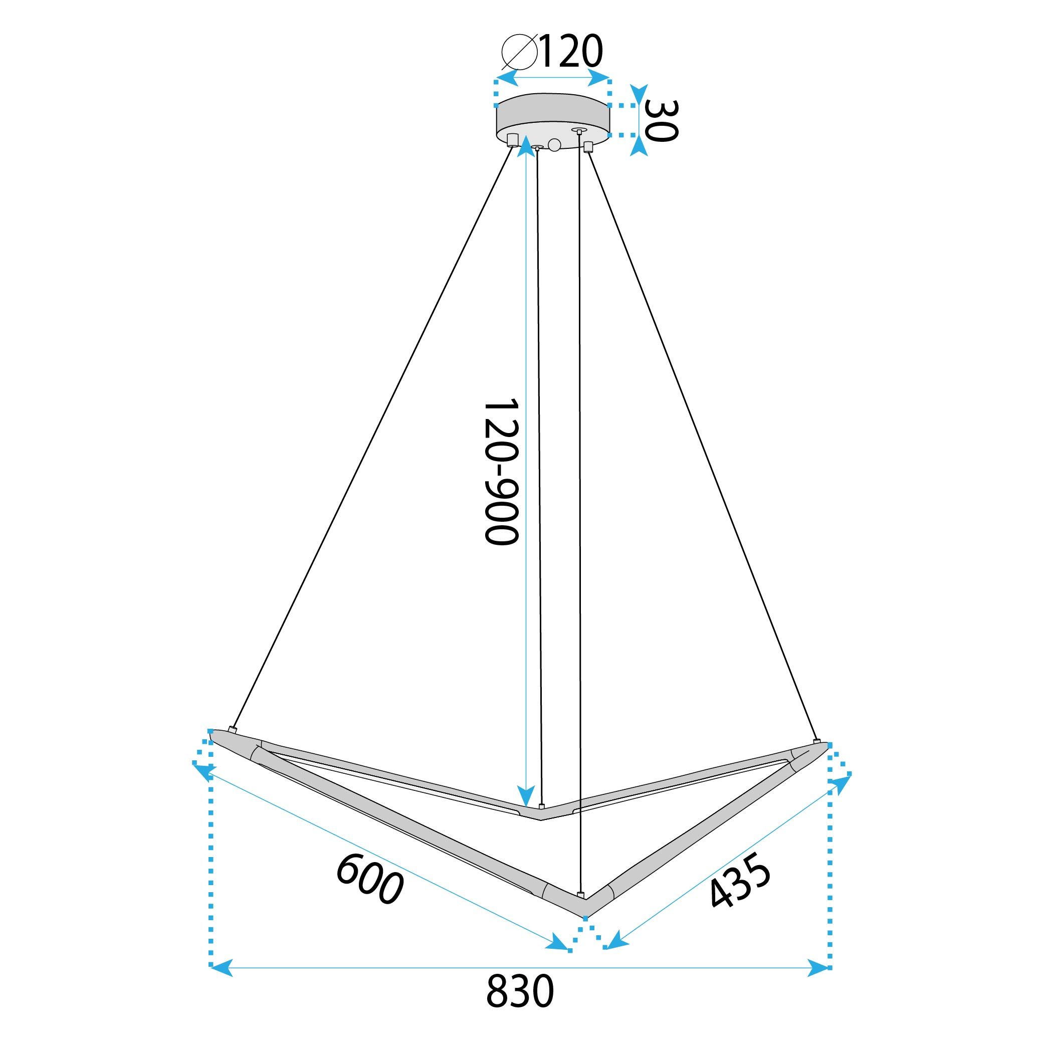Toolight, LED stropné svietidlo, 4000K, 1500lm, APP1776-CP, zlatá matná, OSW-04055