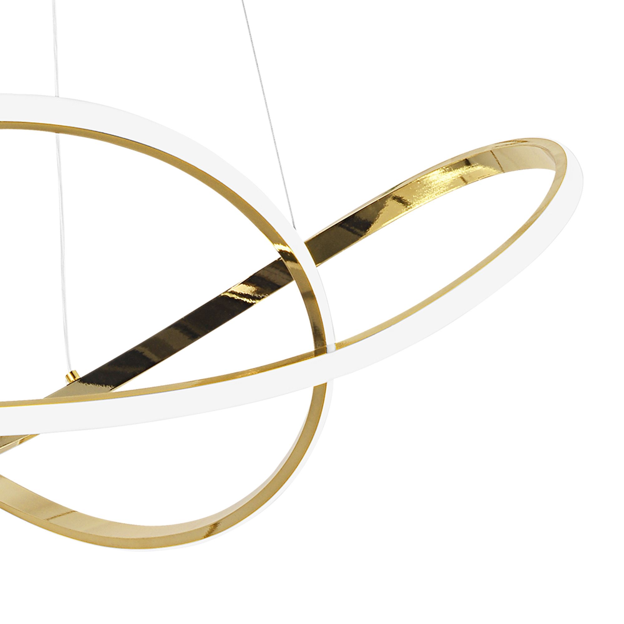 Toolight, LED stropné osvetlenie 73cm, 70W, 4500lm, 4000K, G078-1CP, zlatá, OSW-09738