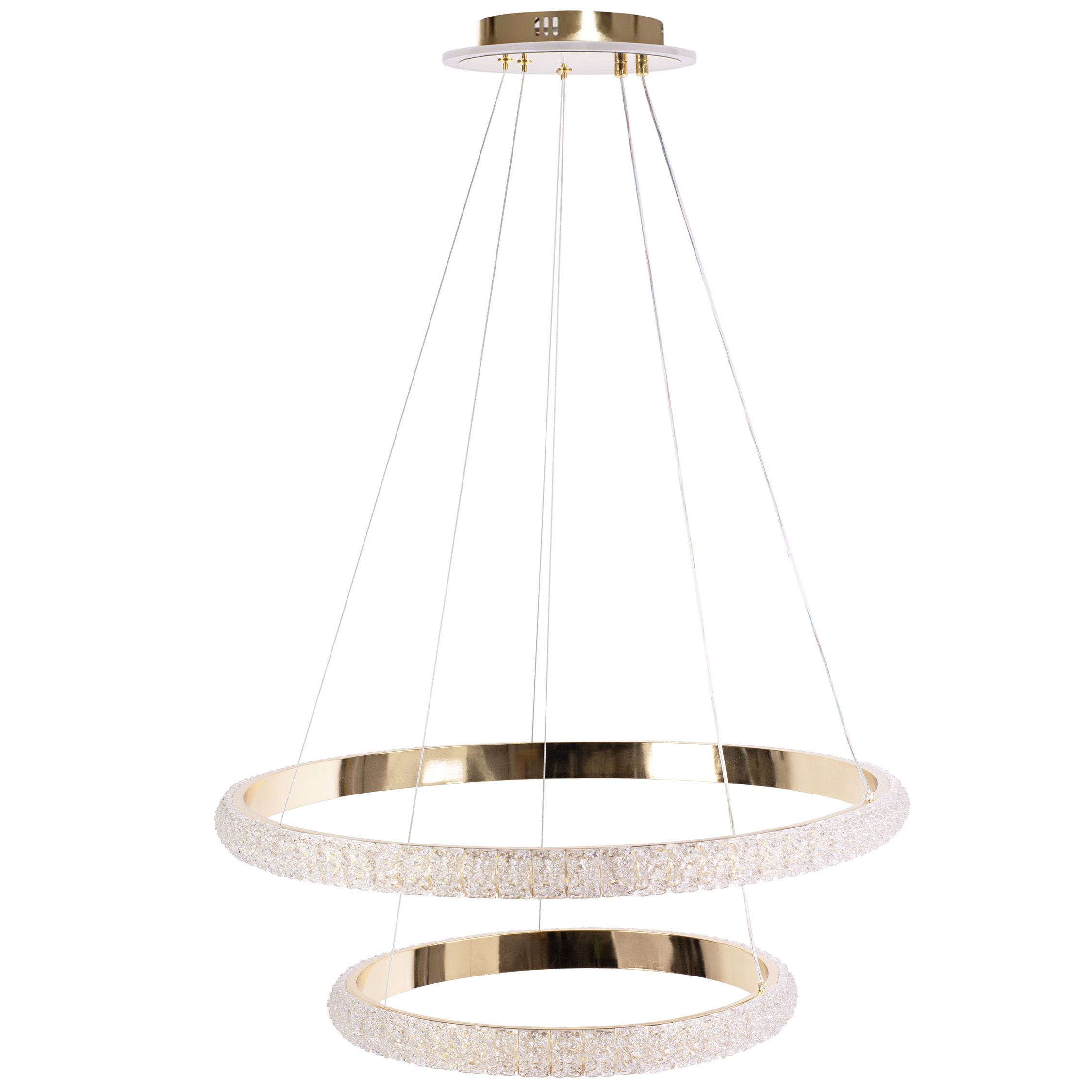 Toolight, LED závesné osvetlenie 63cm, 80W, G045-2CP, zlatá, OSW-06313