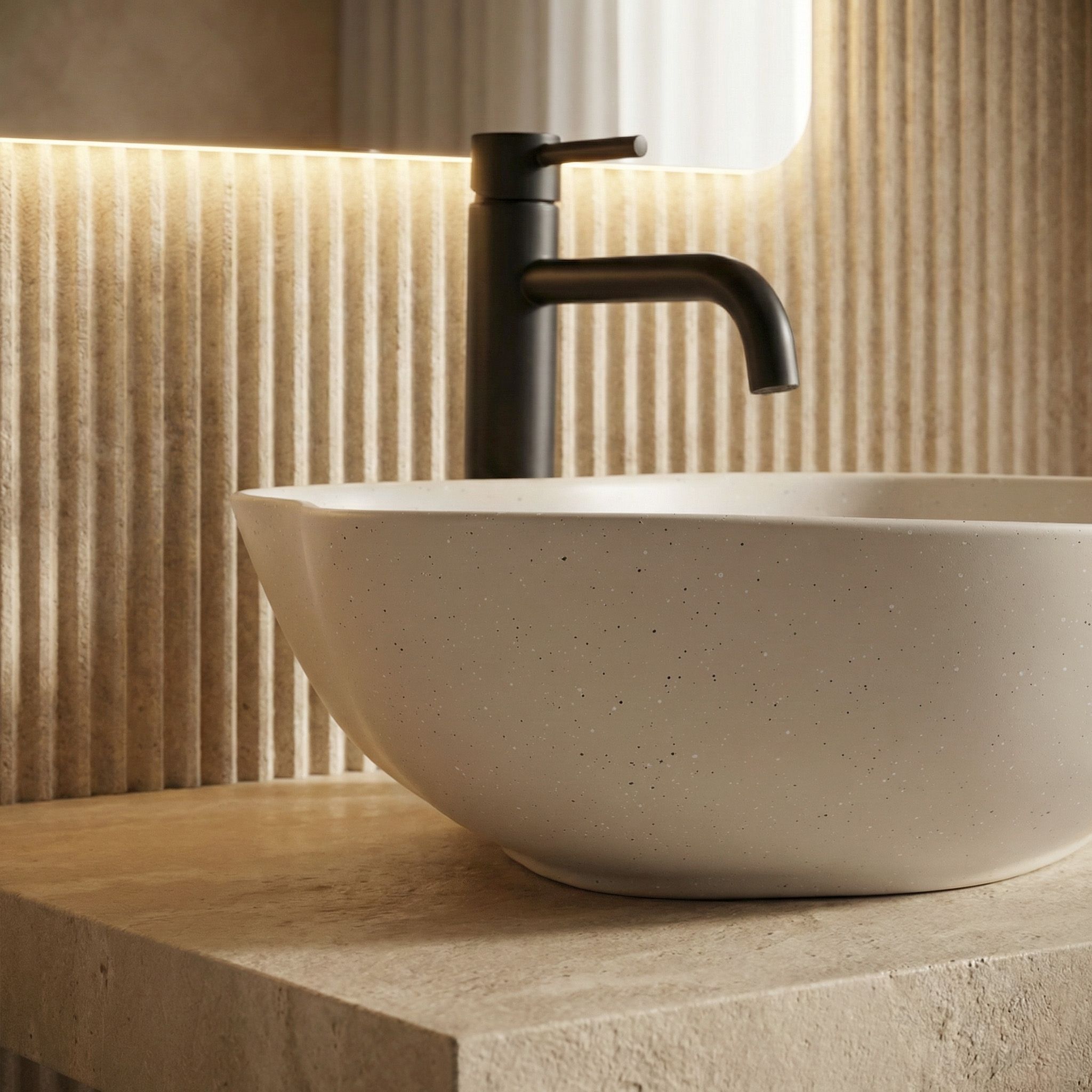 Rea Pearl Warm, umývadlo na dosku 505x380x135 mm, béžová, REA-U0617