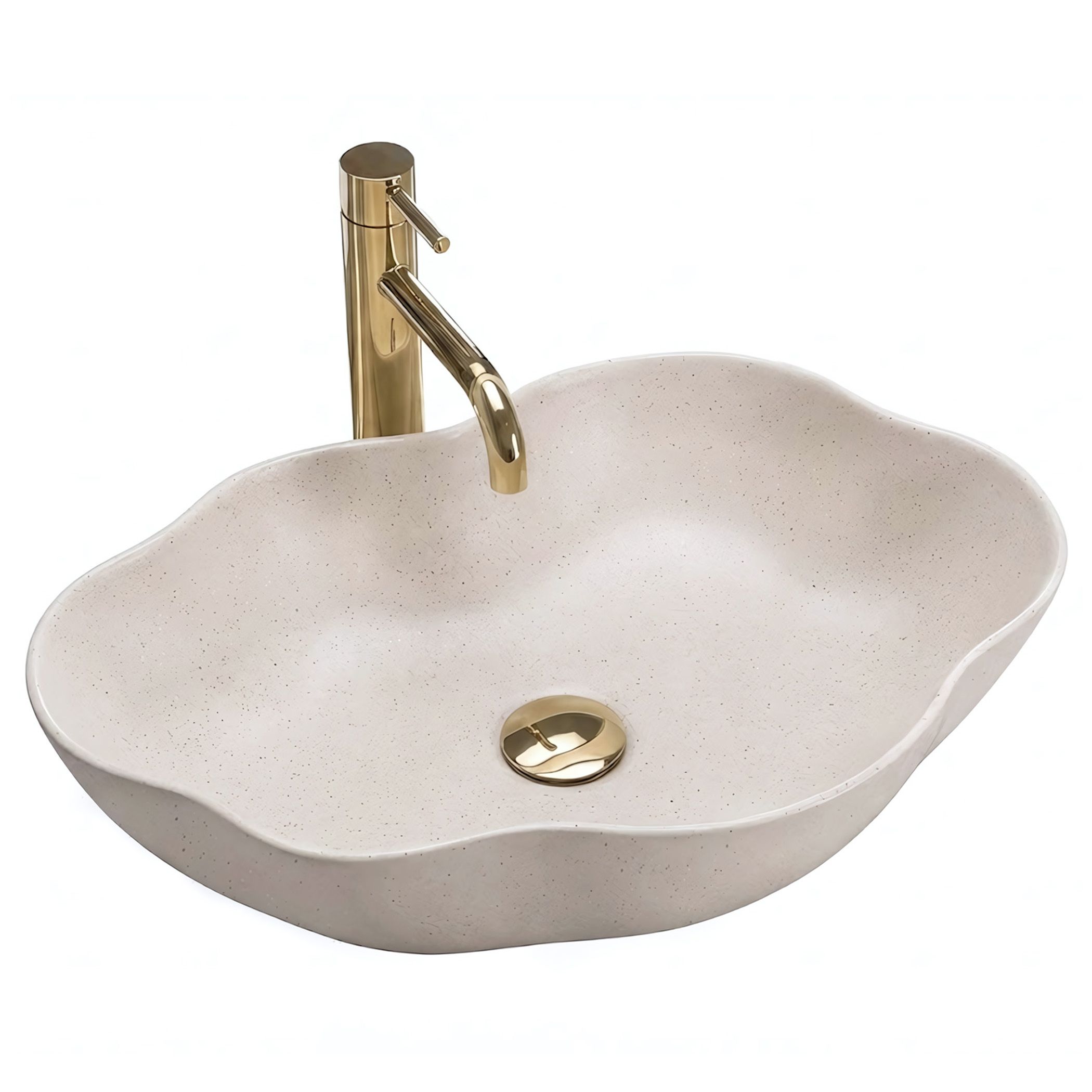 Rea Pearl Warm, umývadlo na dosku 505x380x135 mm, béžová, REA-U0617