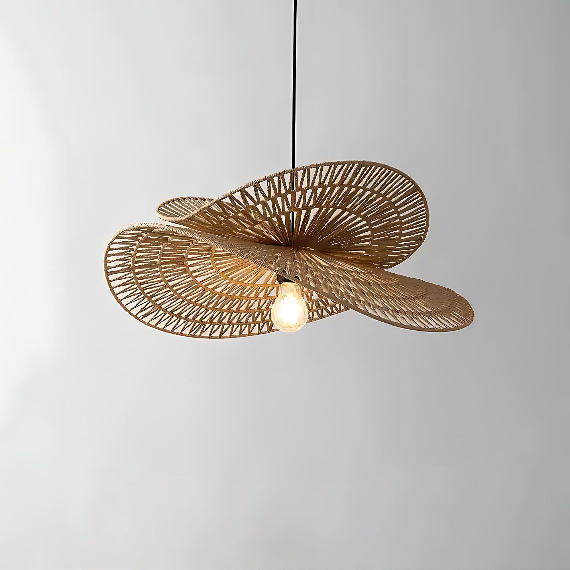 Toolight, závesné svietidlo BOHO 50cm, 1xE27, APP1737-1CP, prírodná hnedá-čierna, OSW-06060