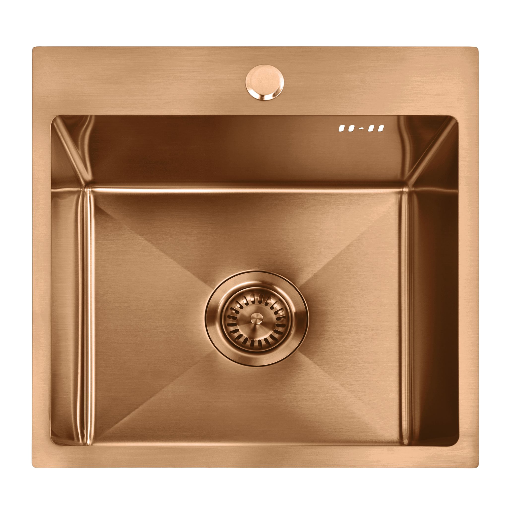 Rea Leo 40, 1-komorový nerezový drez 400x450x185 mm, medená matná, ZLE-06016