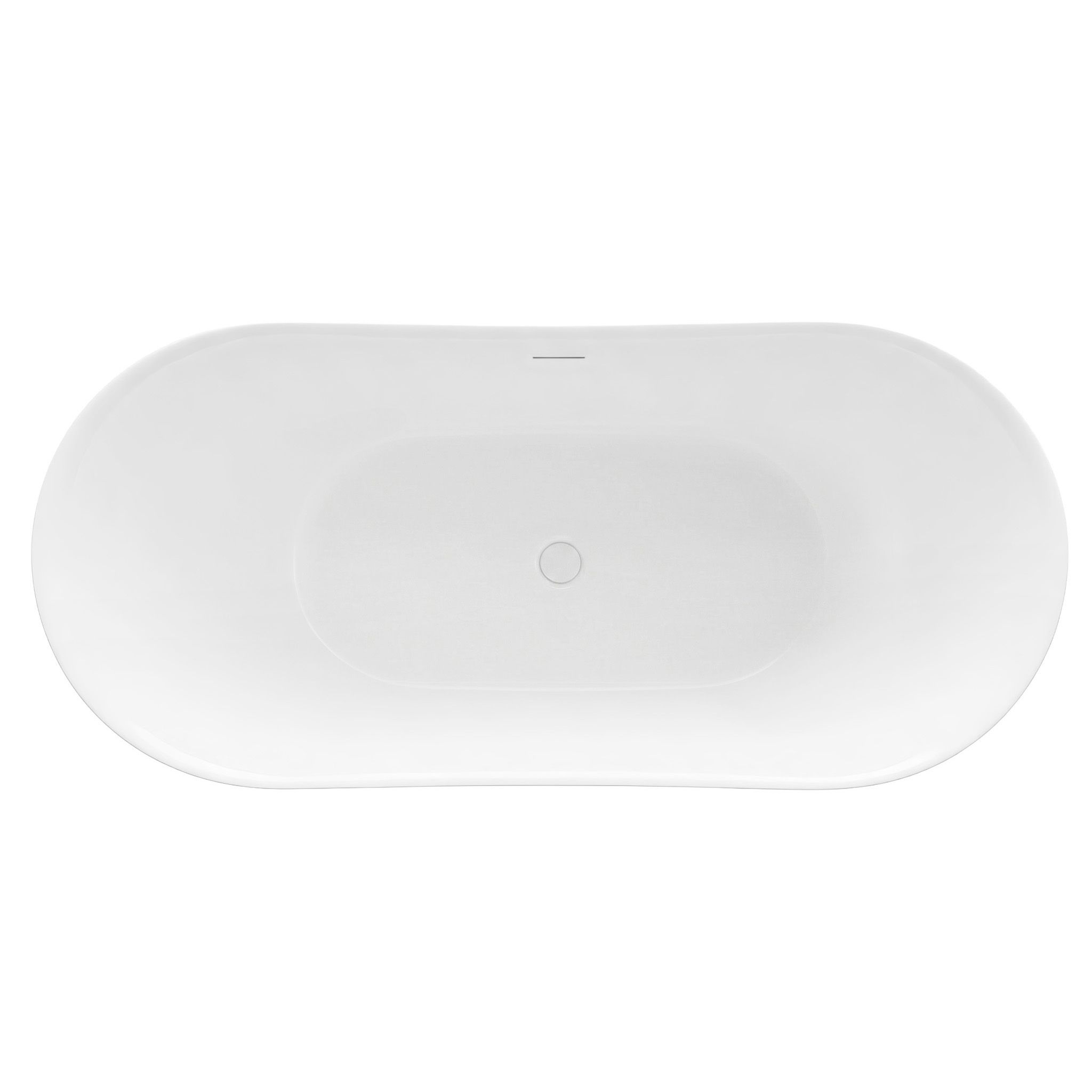 Rea Ferrano Slim, voľne stojaca vaňa 170x73 cm, imitácia kameňa, čierny click-clack, KPL-W6505
