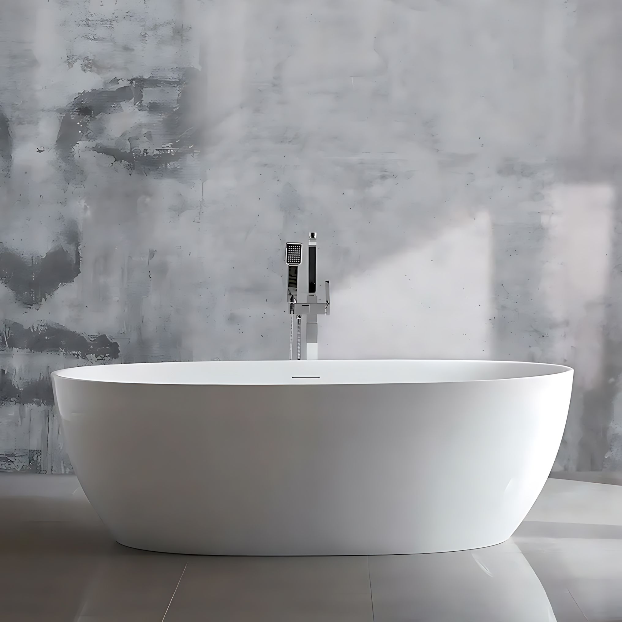 Rea Roma, voľne stojaca vaňa 170x75 cm, biela, medený click-clack, KPL-W8128