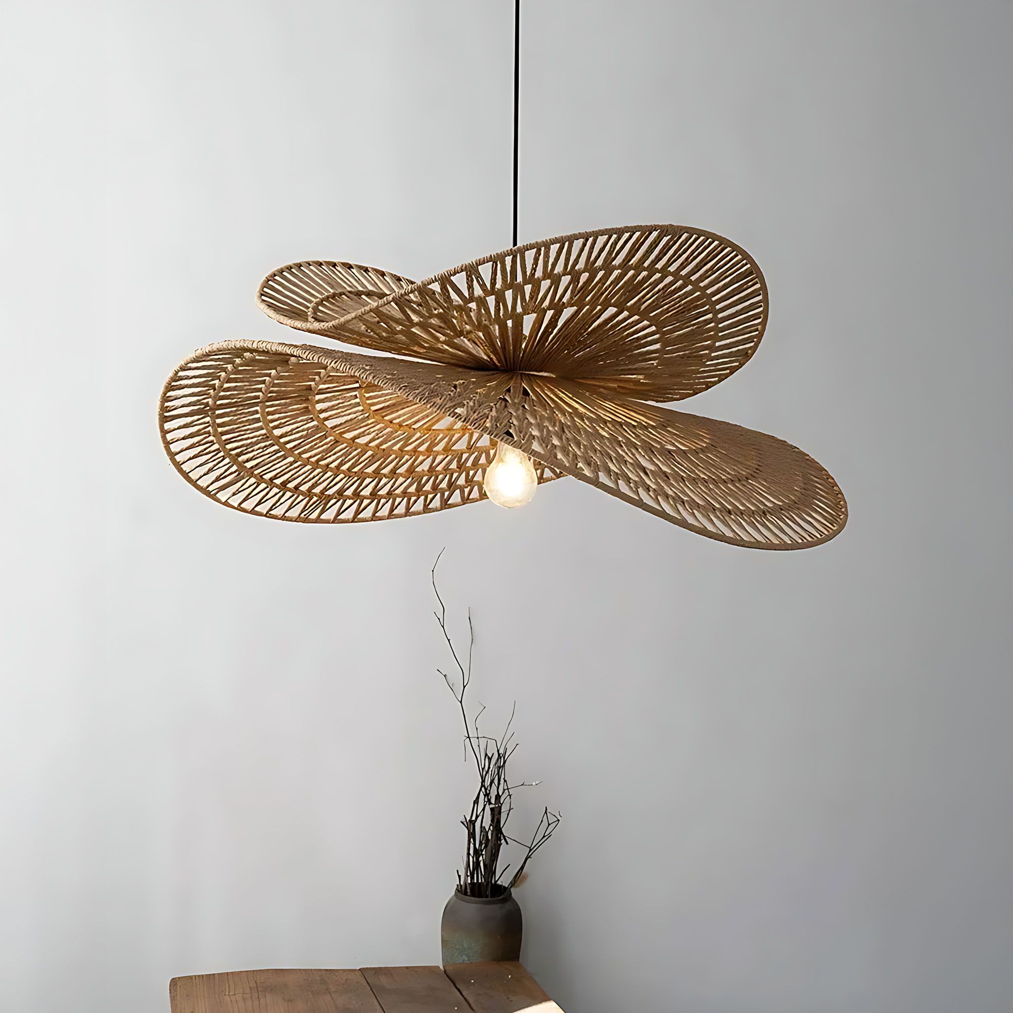 Toolight, prírodné BOHO závesné svietidlo 80cm, APP1738-1CP, OSW-06061