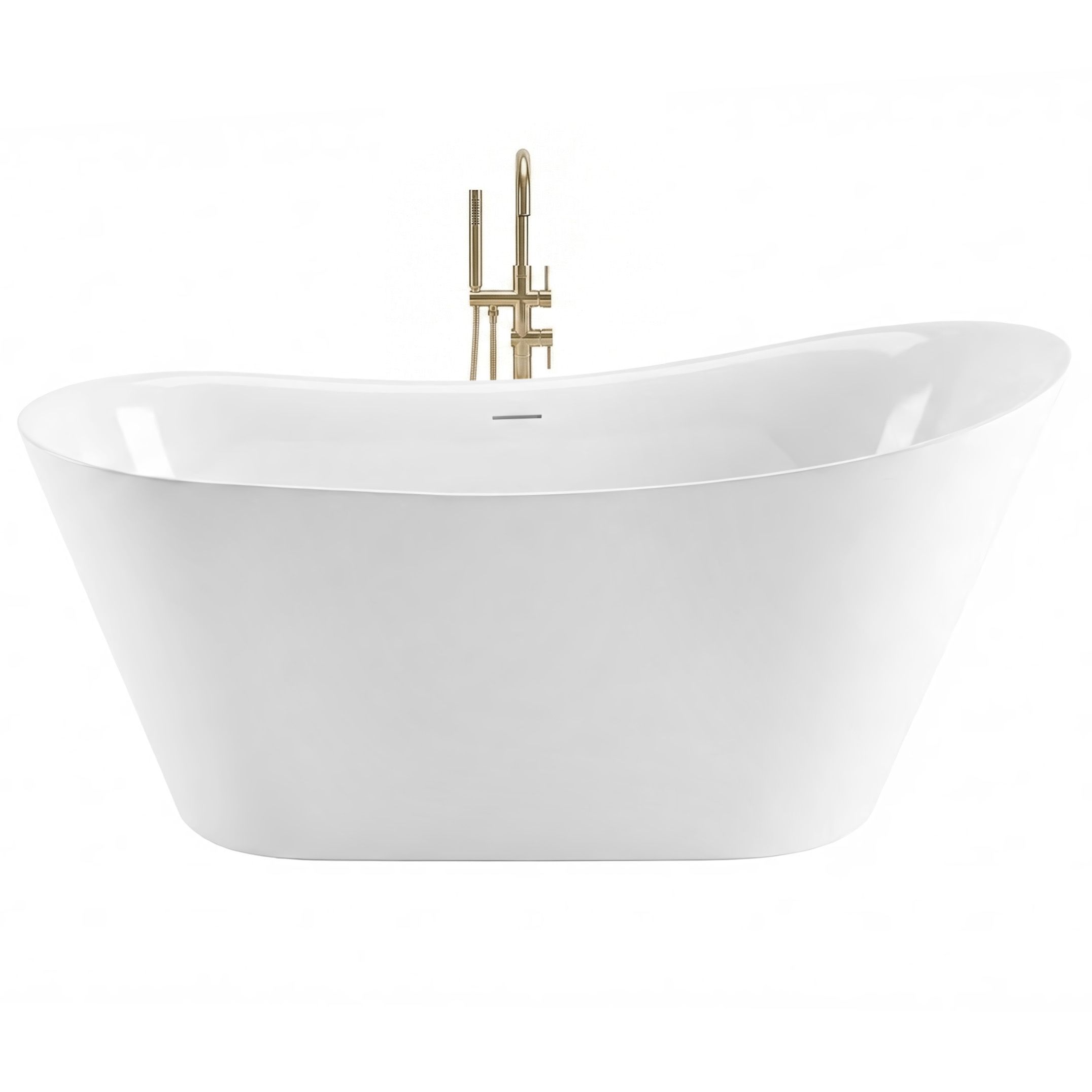 Rea Lusso Slim, voľne stojaca vaňa 170×74 cm, biela, REA-W0504