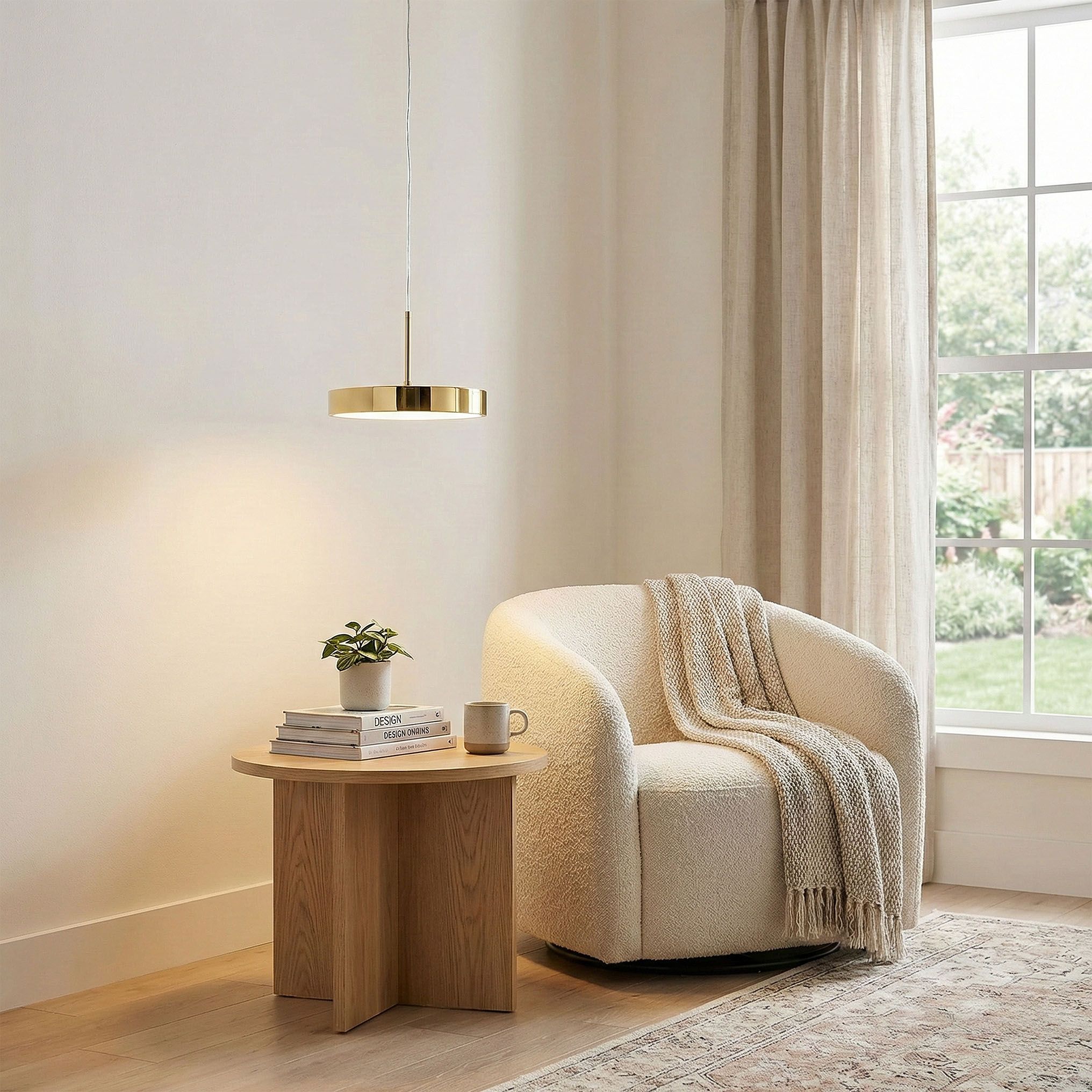 Toolight, LED závesné osvetlenie 30cm, 24W, APP1686-1CP, zlatá lesklá, OSW-06544