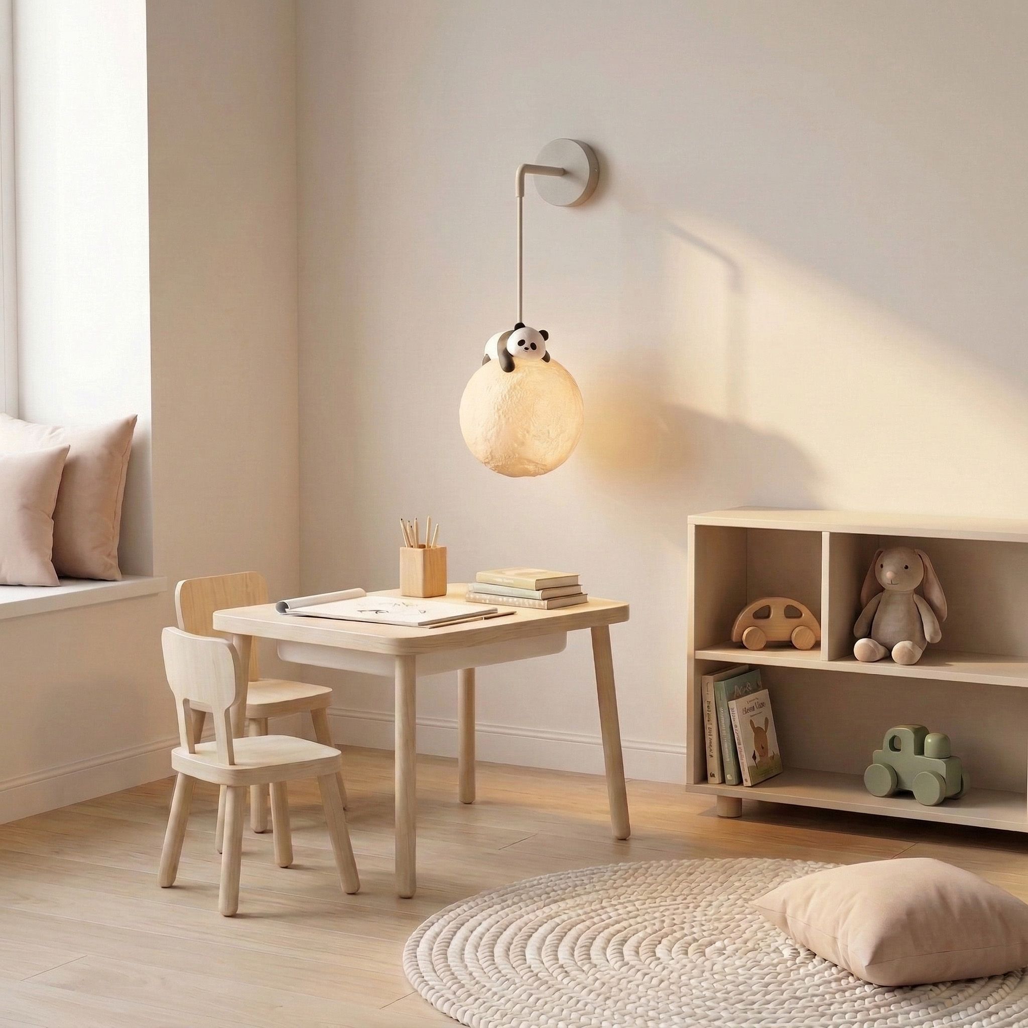 Toolight, nástenné svietidlo PANDA G163-1W, čierna-biela, OSW-07803