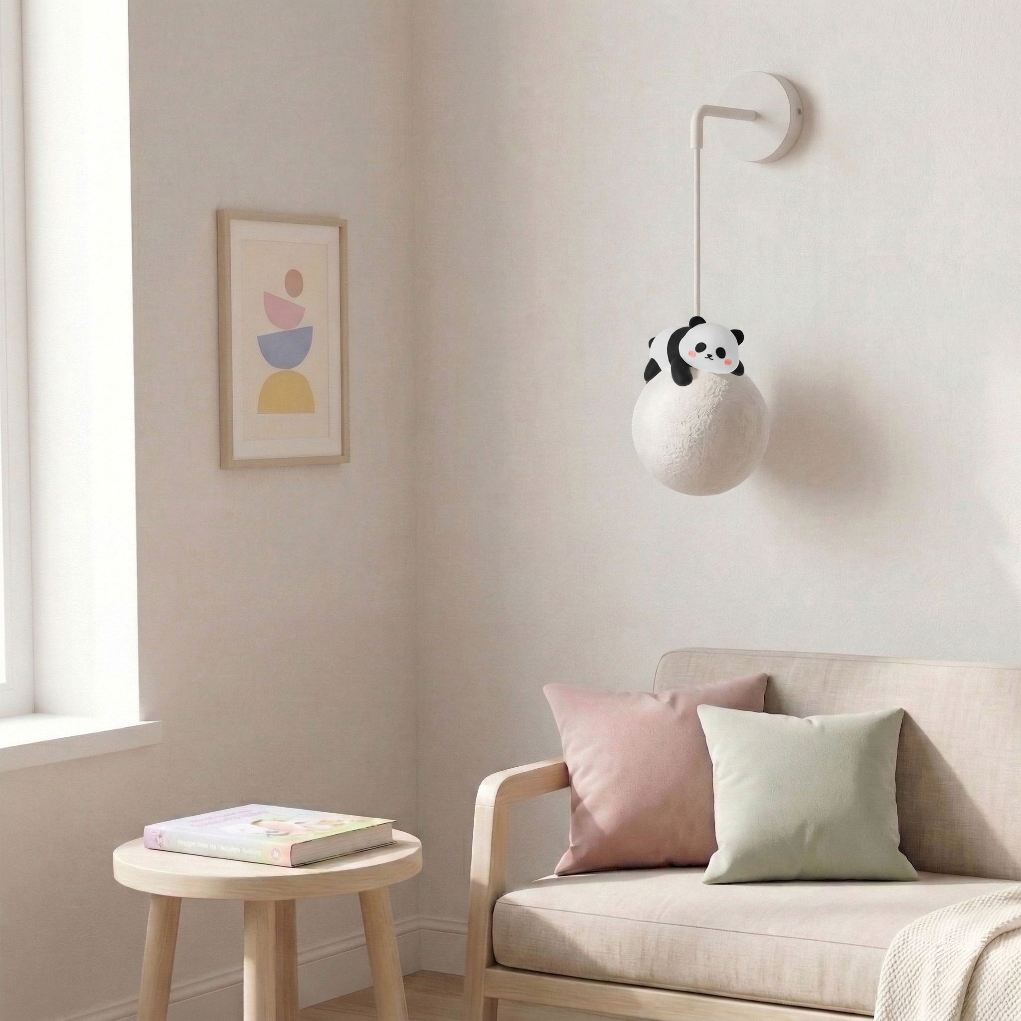 Toolight, nástenné svietidlo PANDA G163-1W, čierna-biela, OSW-07803