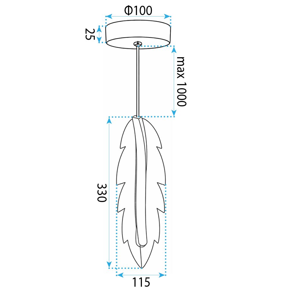 Toolight, závesné stropné LED svietidlo, 10W, 1000lm, 4000K, G157-CP, zlatá, OSW-07813