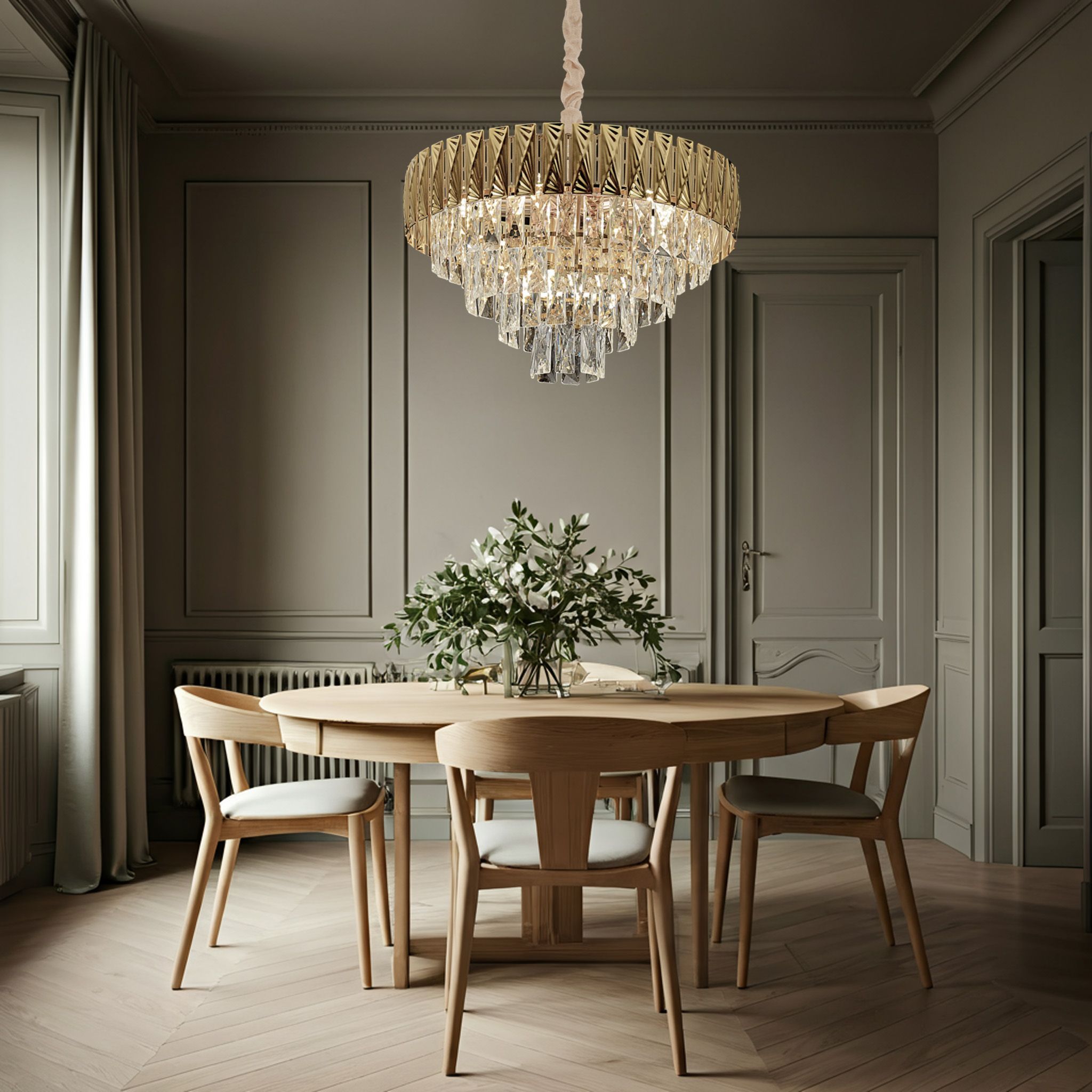 Toolight, závesné svietidlo 60cm, 9xE14, G060-CP, zlatá lesklá, OSW-06384