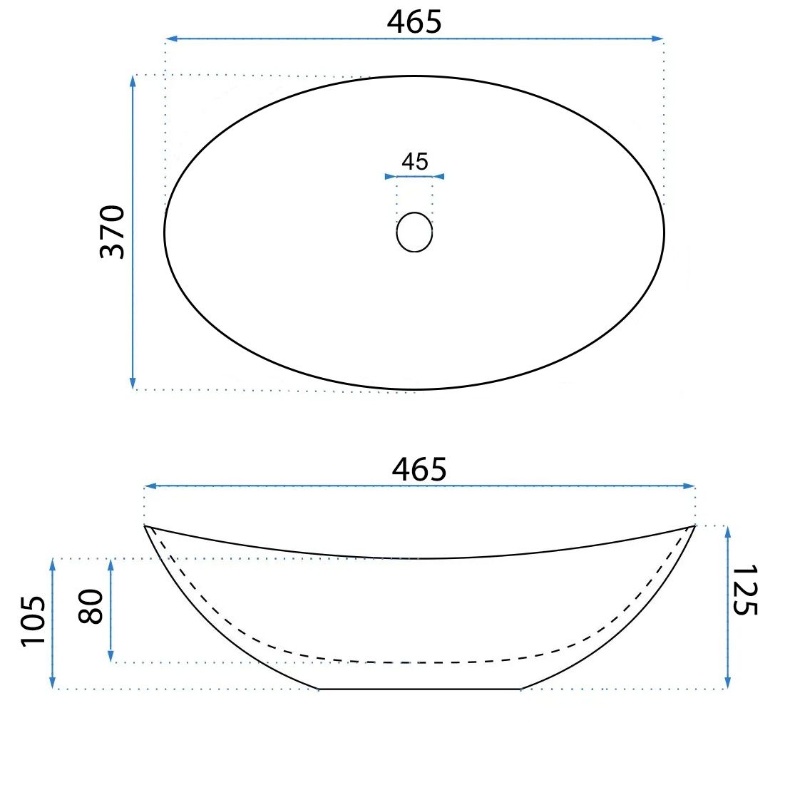 Rea Leona, kamenné umývadlo na dosku 465x370x125 mm, béžová-imitácia kameňa, REA-U3609