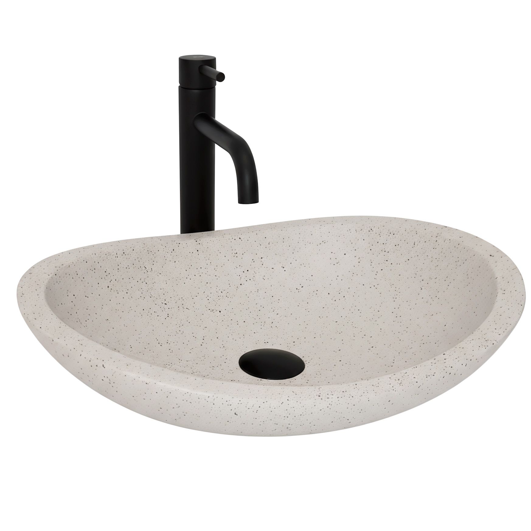 Rea Leona, kamenné umývadlo na dosku 465x370x125 mm, béžová-imitácia kameňa, REA-U3609