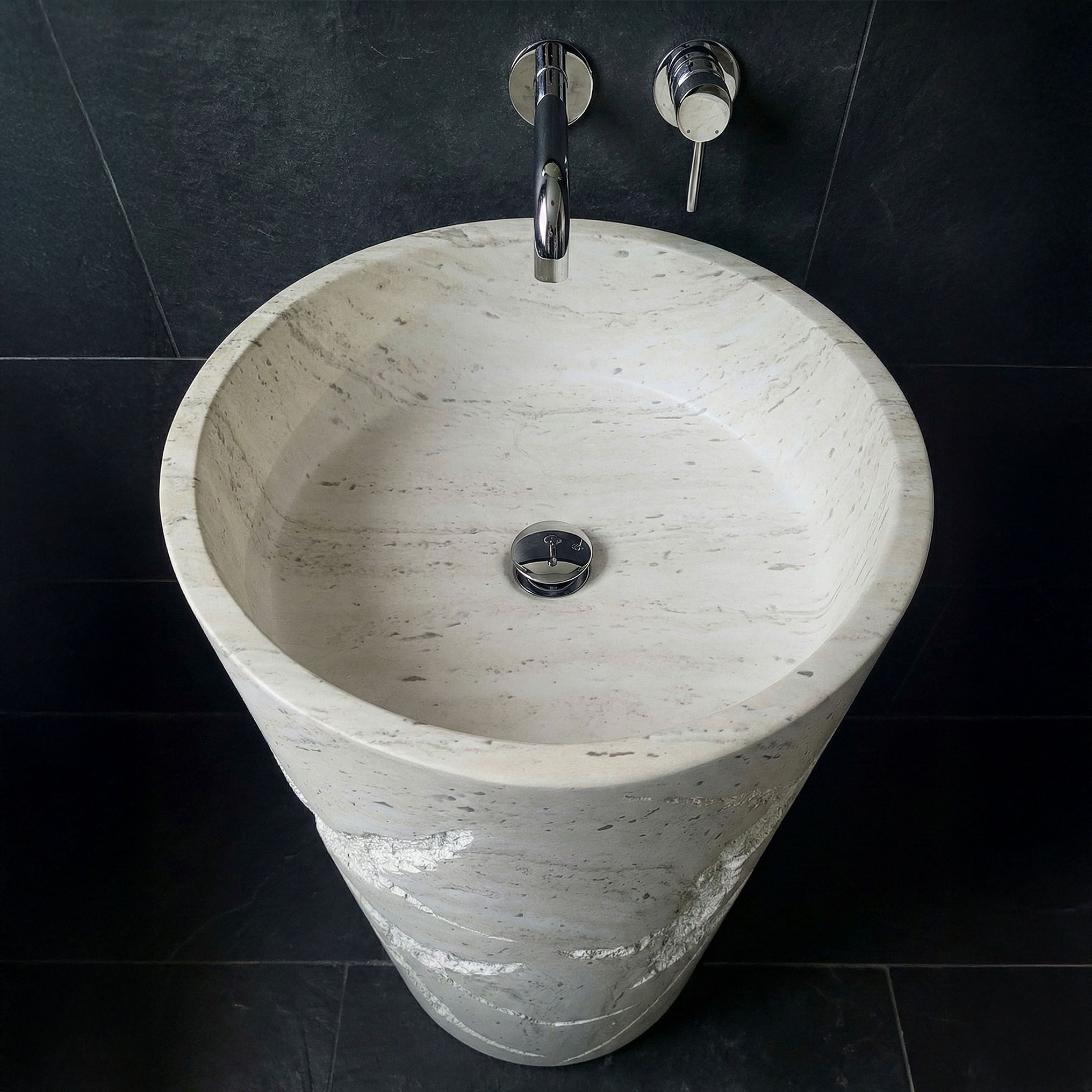 Rea Revello, voľne stojace umývadlo 460x460x855 mm, béžová-ecru, REA-U0613