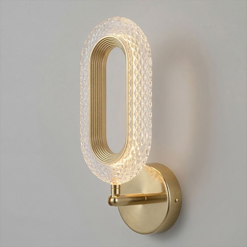 Toolight, LED nástenné svietidlo 7W, 500lm, 4000K, G171-W, zlatá lesklá, OSW-07815