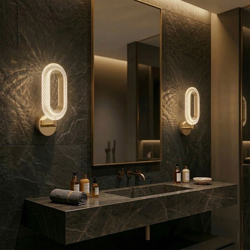 Toolight, LED nástenné svietidlo 7W, 500lm, 4000K, G171-W, zlatá lesklá, OSW-07815