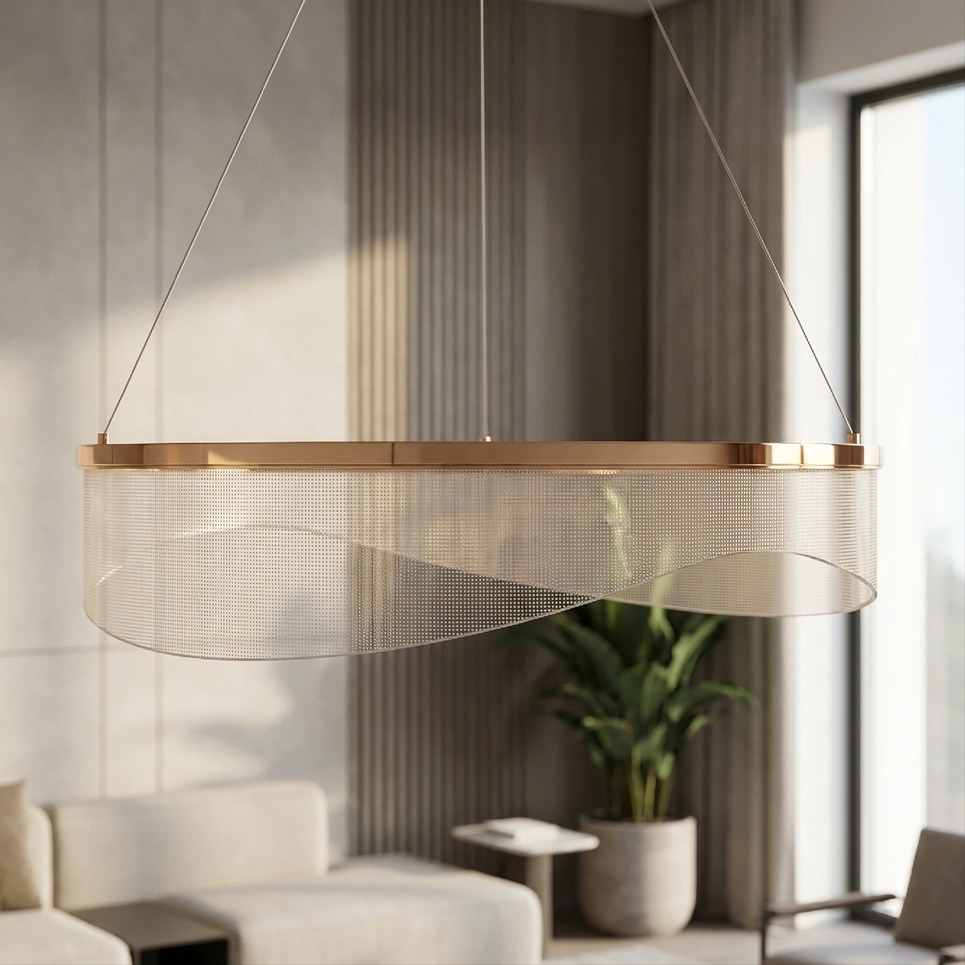 Toolight, ZÁVESNÁ STROPNÁ LAMPA G145-CP 60 GOLD, OSW-04701