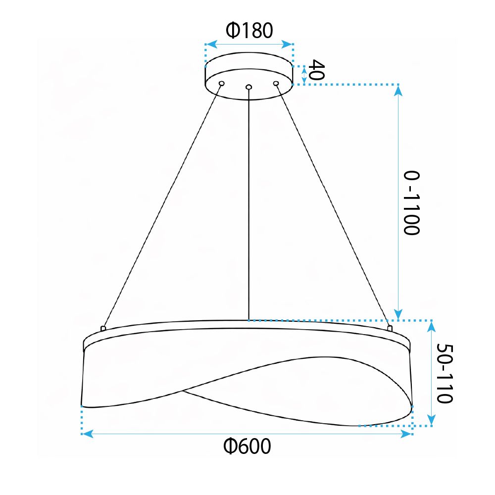 Toolight, ZÁVESNÁ STROPNÁ LAMPA G145-CP 60 GOLD, OSW-04701
