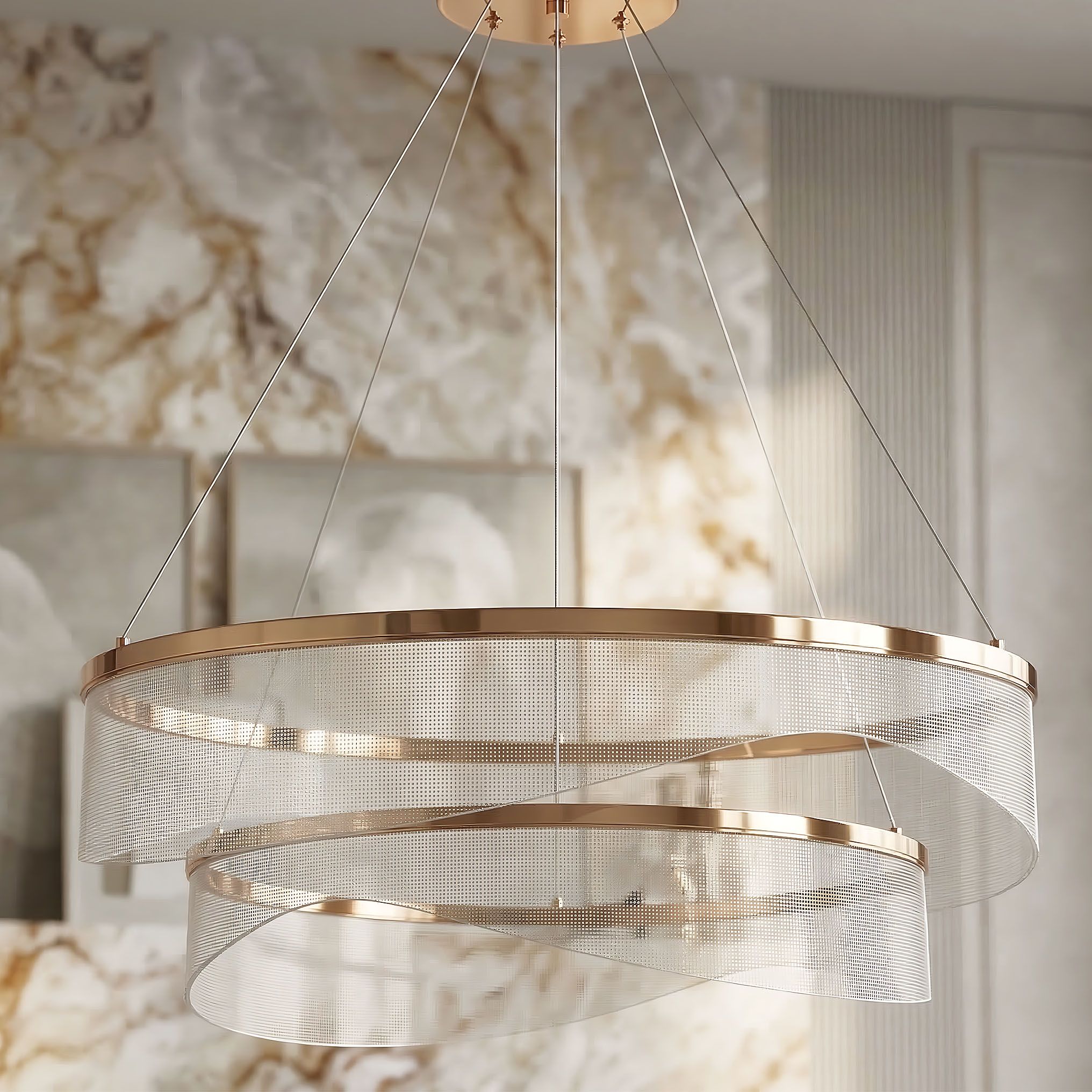 Toolight, ZÁVESNÁ STROPNÁ G146-2CP GOLD, OSW-04702