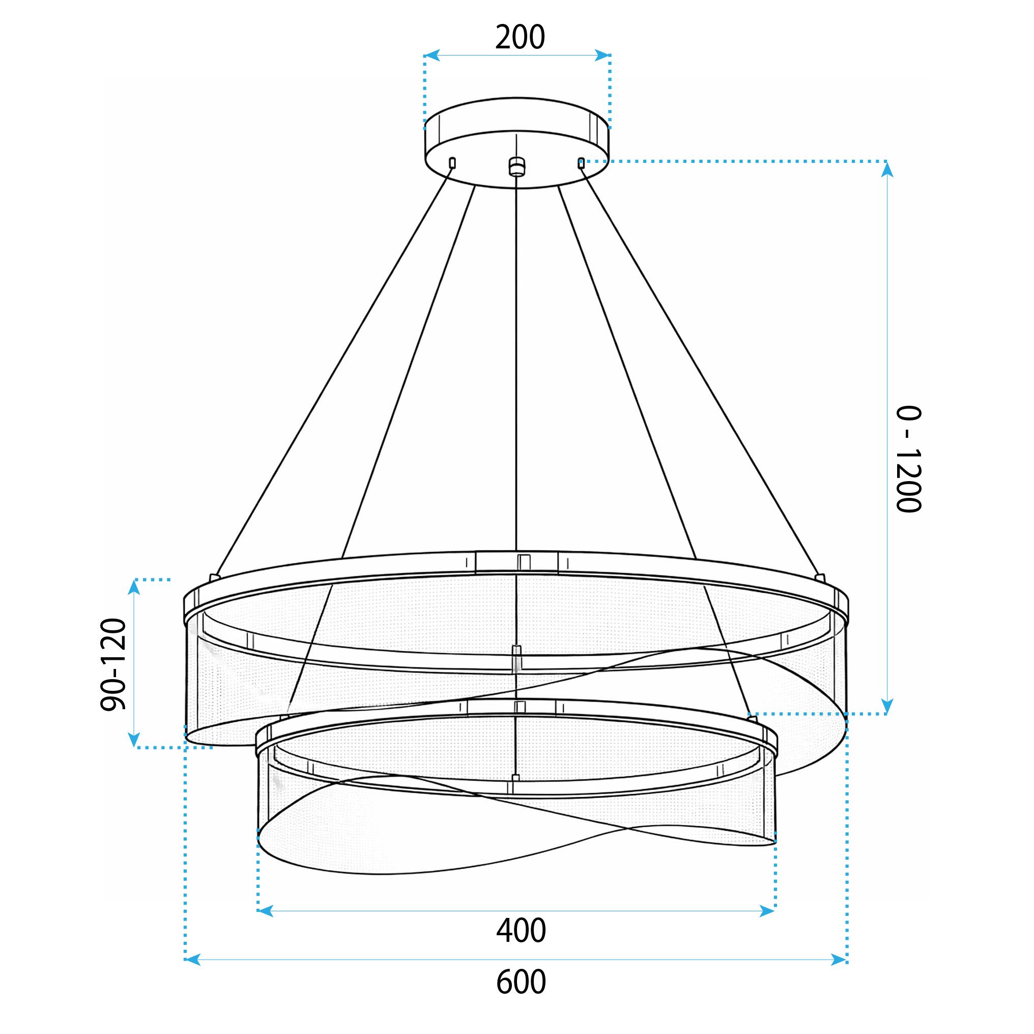 Toolight, ZÁVESNÁ STROPNÁ G146-2CP GOLD, OSW-04702