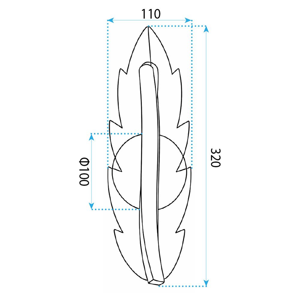Toolight, LED nástenné svietidlo, 10W, 4000K, 1000lm, G182-W, zlatá lesklá, OSW-07814