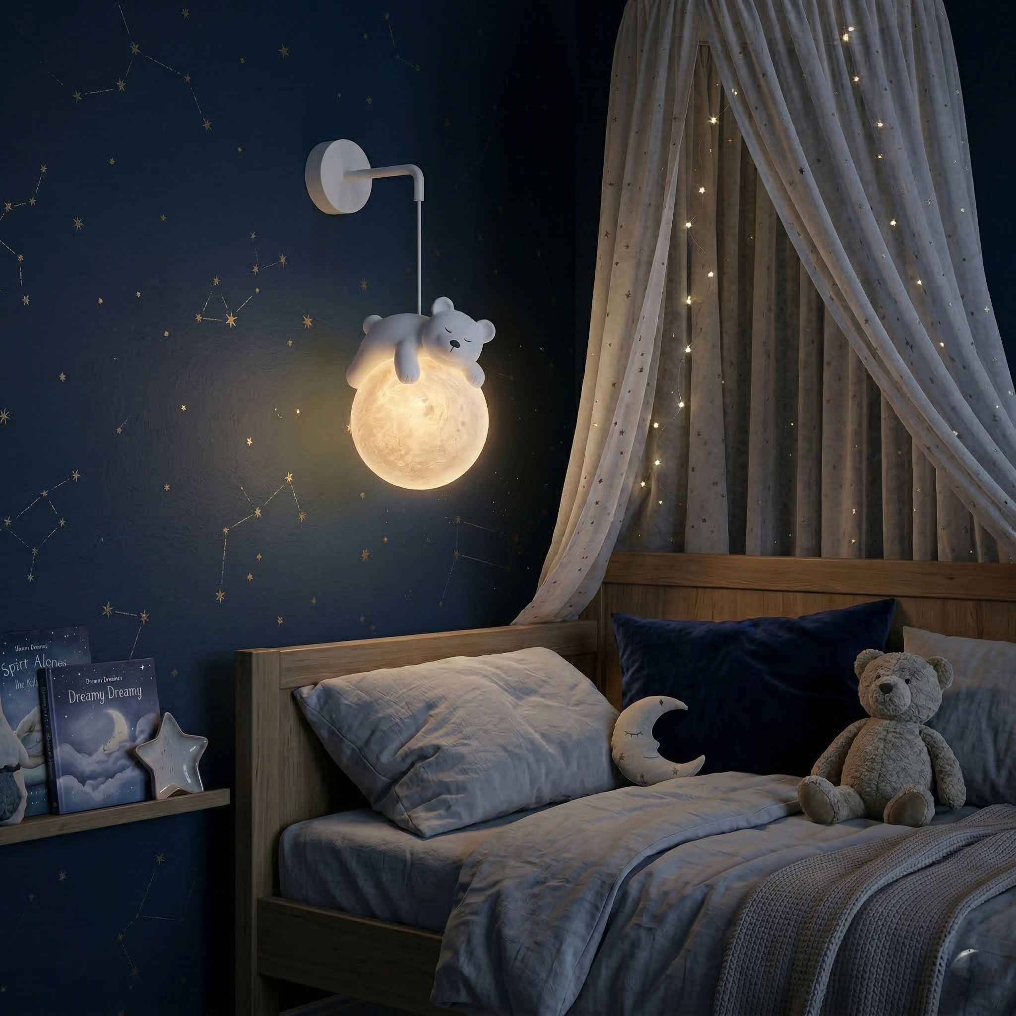 Toolight, NÁSTENNÁ LAMPA NÁSTENNÉ SVIETIDLO WHITE BEAR G161-1W, OSW-07800