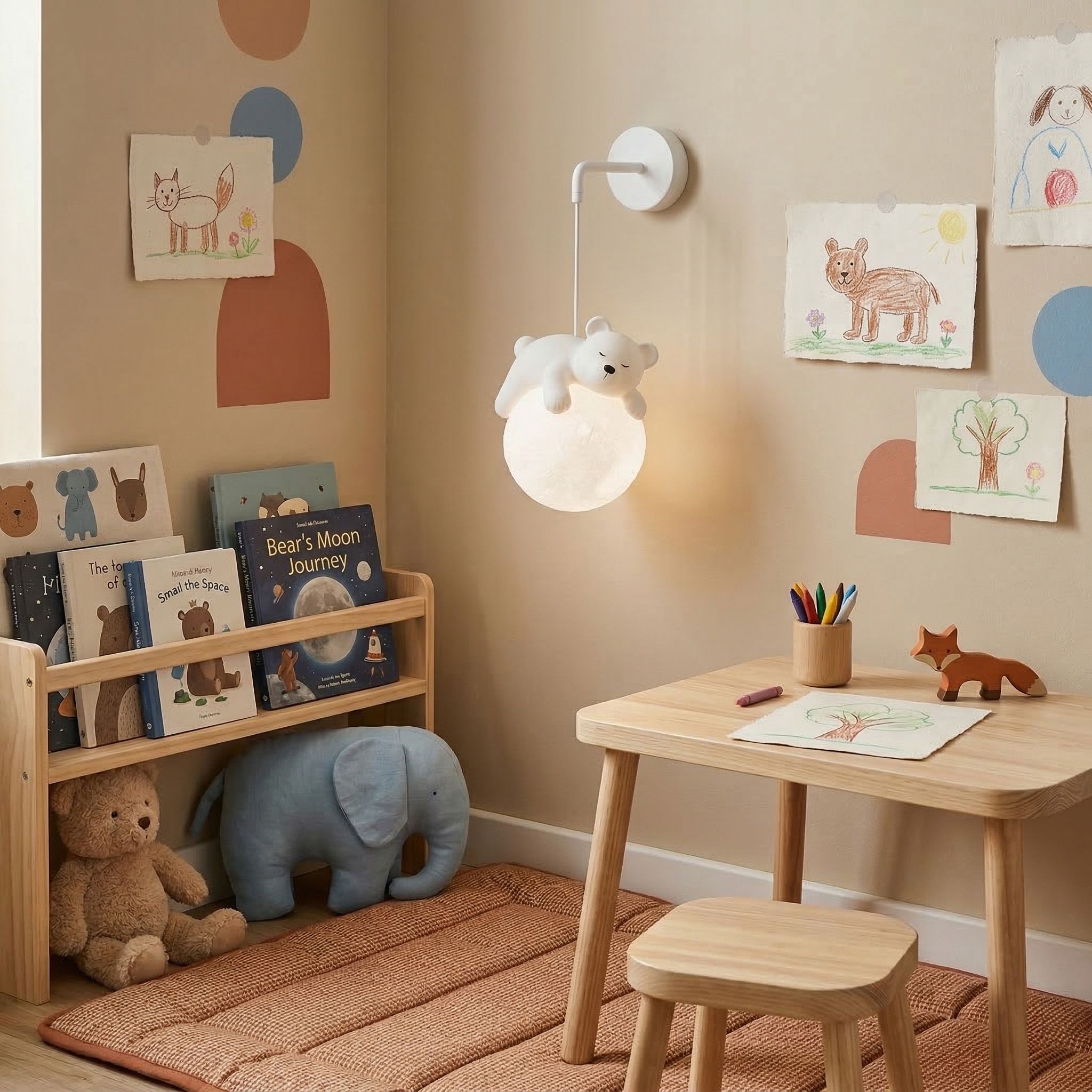 Toolight, NÁSTENNÁ LAMPA NÁSTENNÉ SVIETIDLO WHITE BEAR G161-1W, OSW-07800