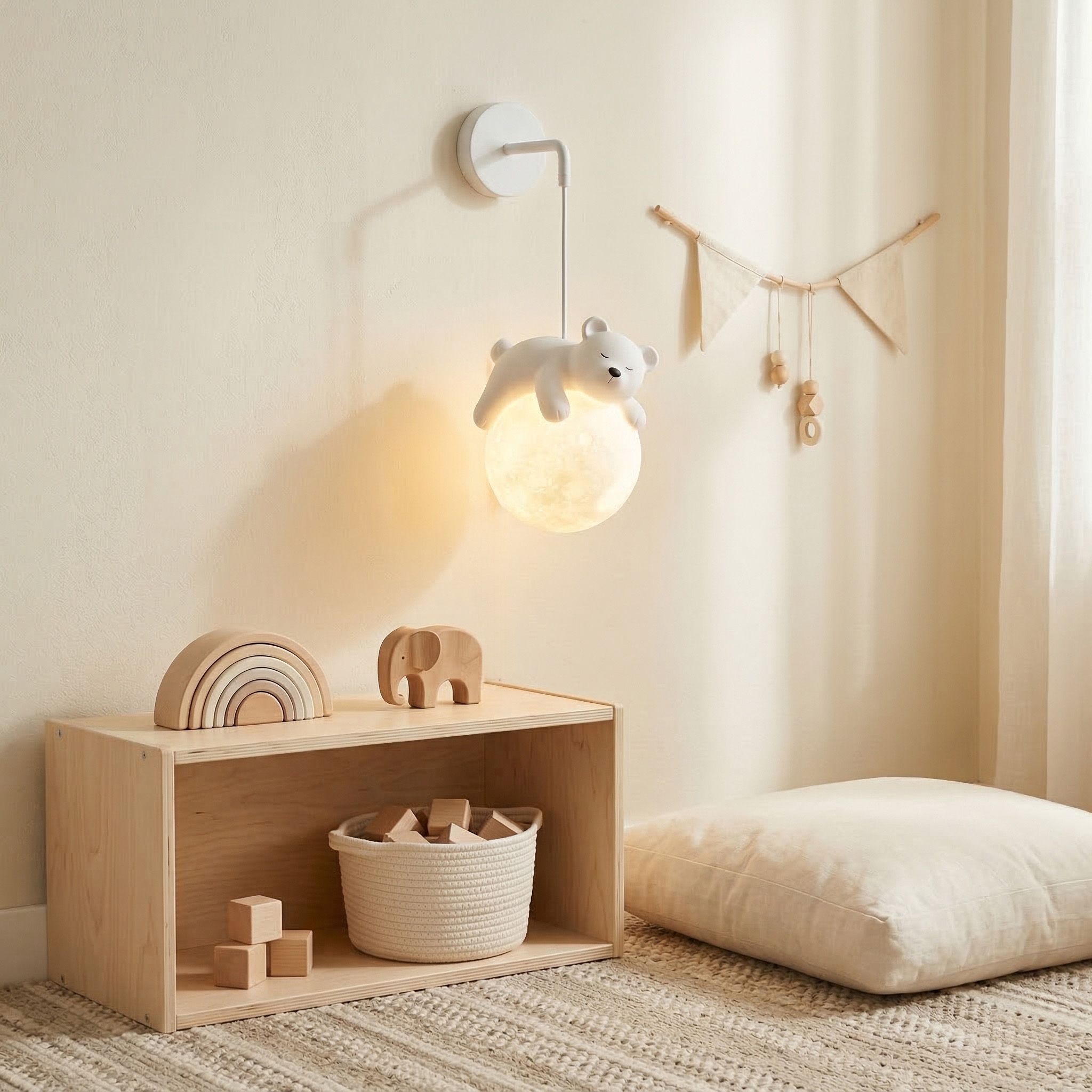 Toolight, NÁSTENNÁ LAMPA NÁSTENNÉ SVIETIDLO WHITE BEAR G161-1W, OSW-07800