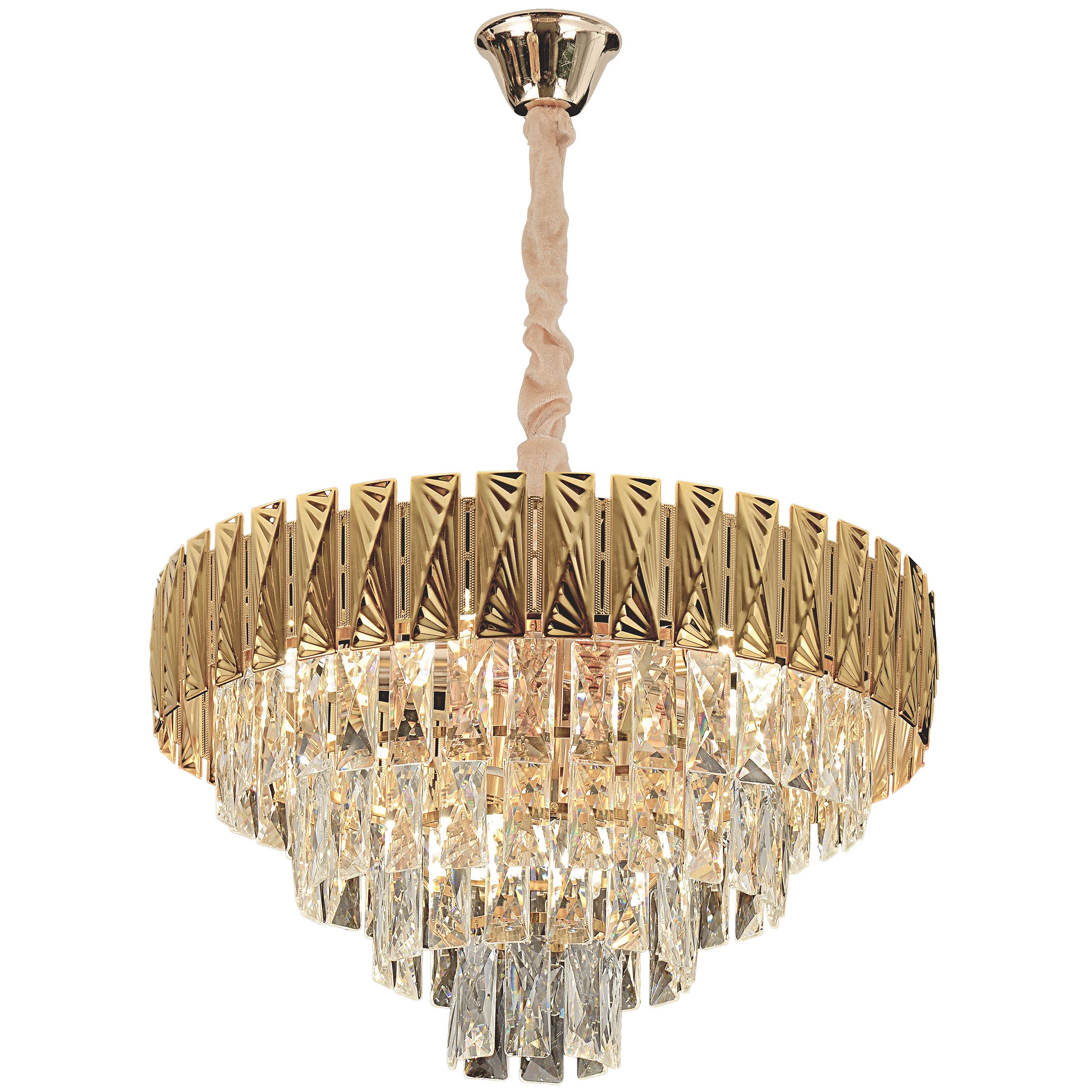 Toolight, stropné krištáľové svietidlo 50cm, 7xE14, G059-CP, OSW-06383