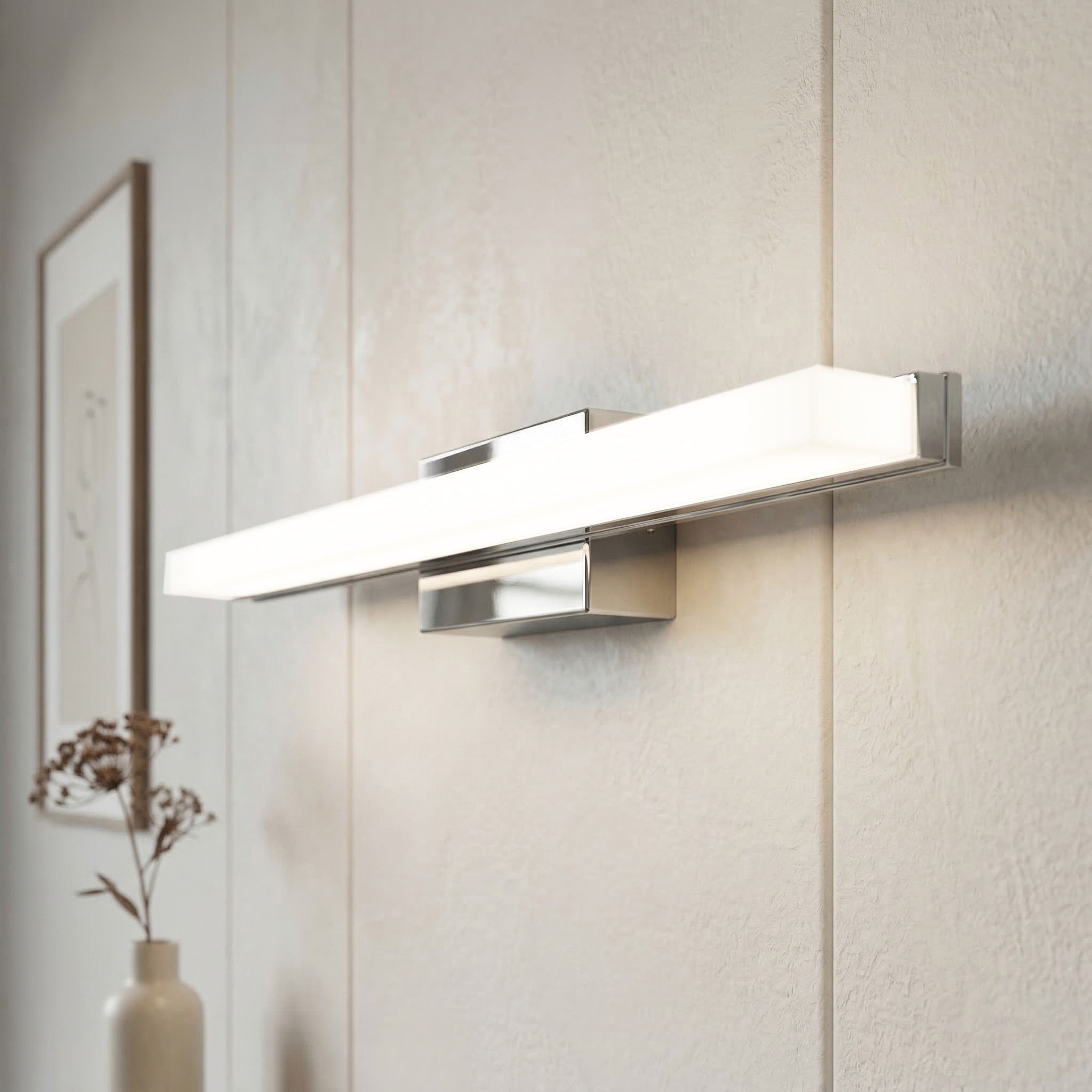 Toolight, LED nástenné svietidlo 60 cm, 9W, 500lm, 4000K, APP1846-1W, chrómová, OSW-66001