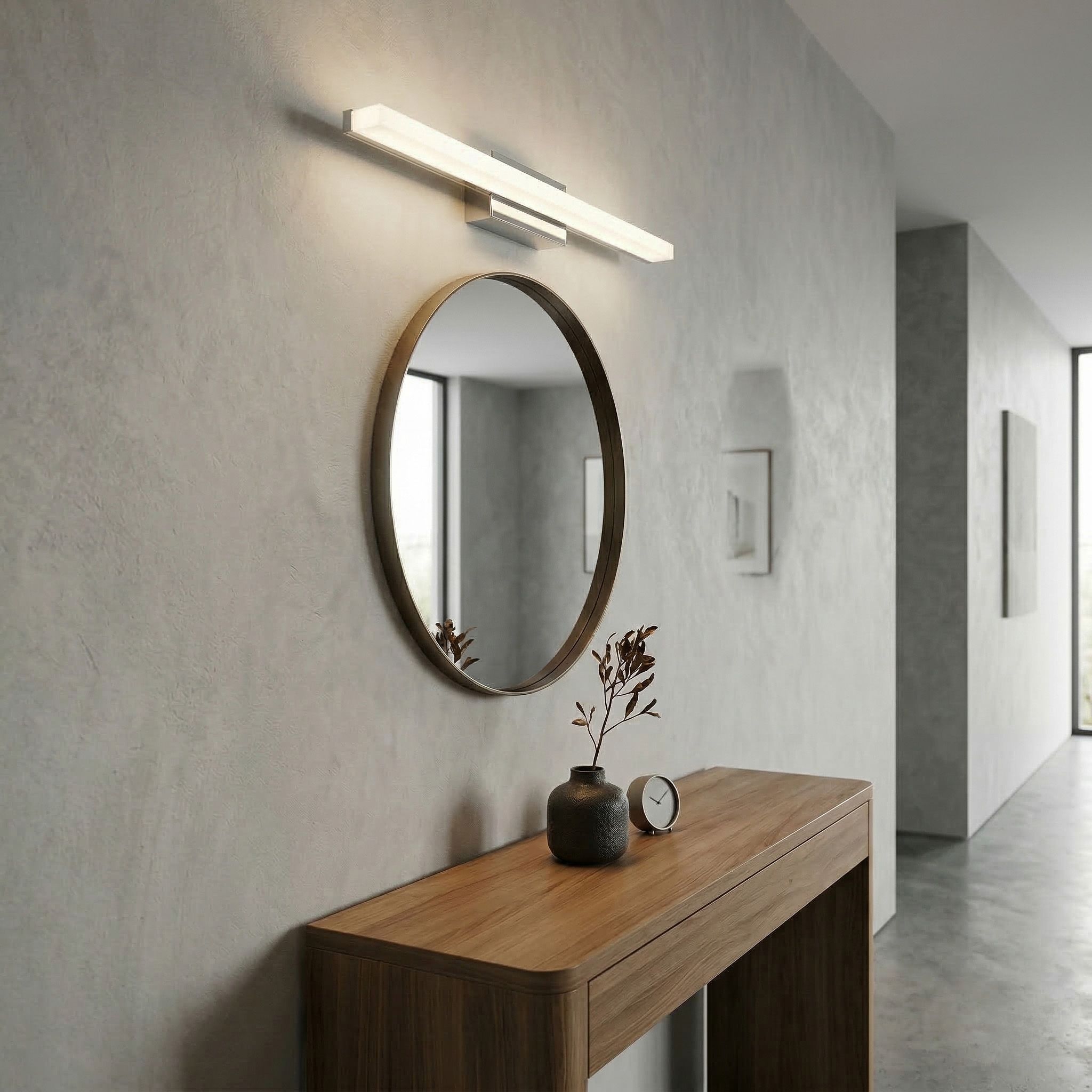 Toolight, LED nástenné svietidlo 60 cm, 9W, 500lm, 4000K, APP1846-1W, chrómová, OSW-66001