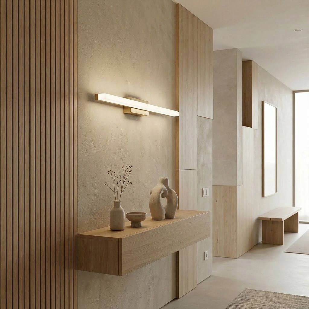 Toolight, LED nástenné svietidlo 60 cm, 9W, 500lm, 4000K, APP1852-1W, zlatá matná, OSW-66006