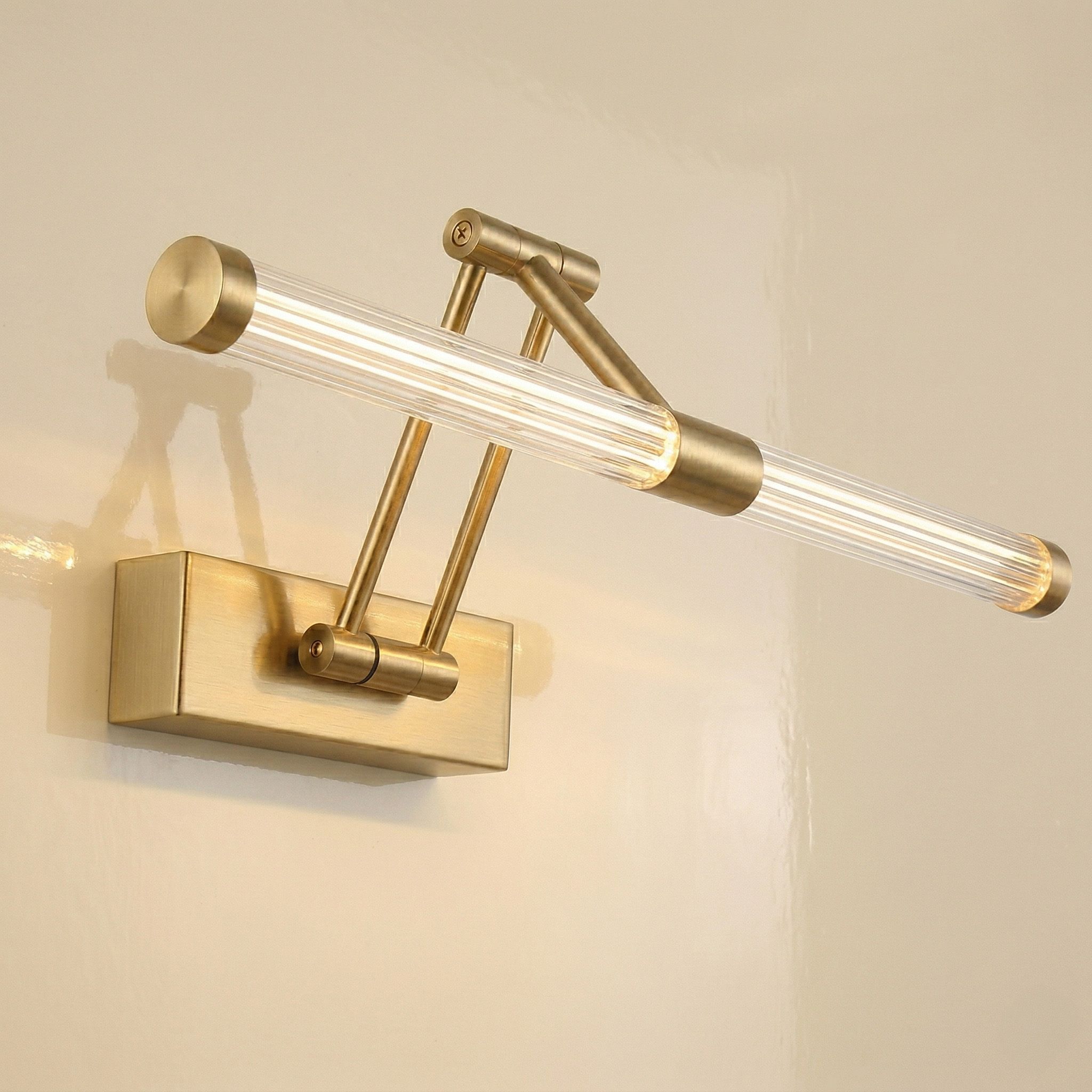 Toolight, LED nástenné svietidlo 40cm, 9W, 4000K, 1000lm, APP1899-1W, zlatá matná, OSW-66054